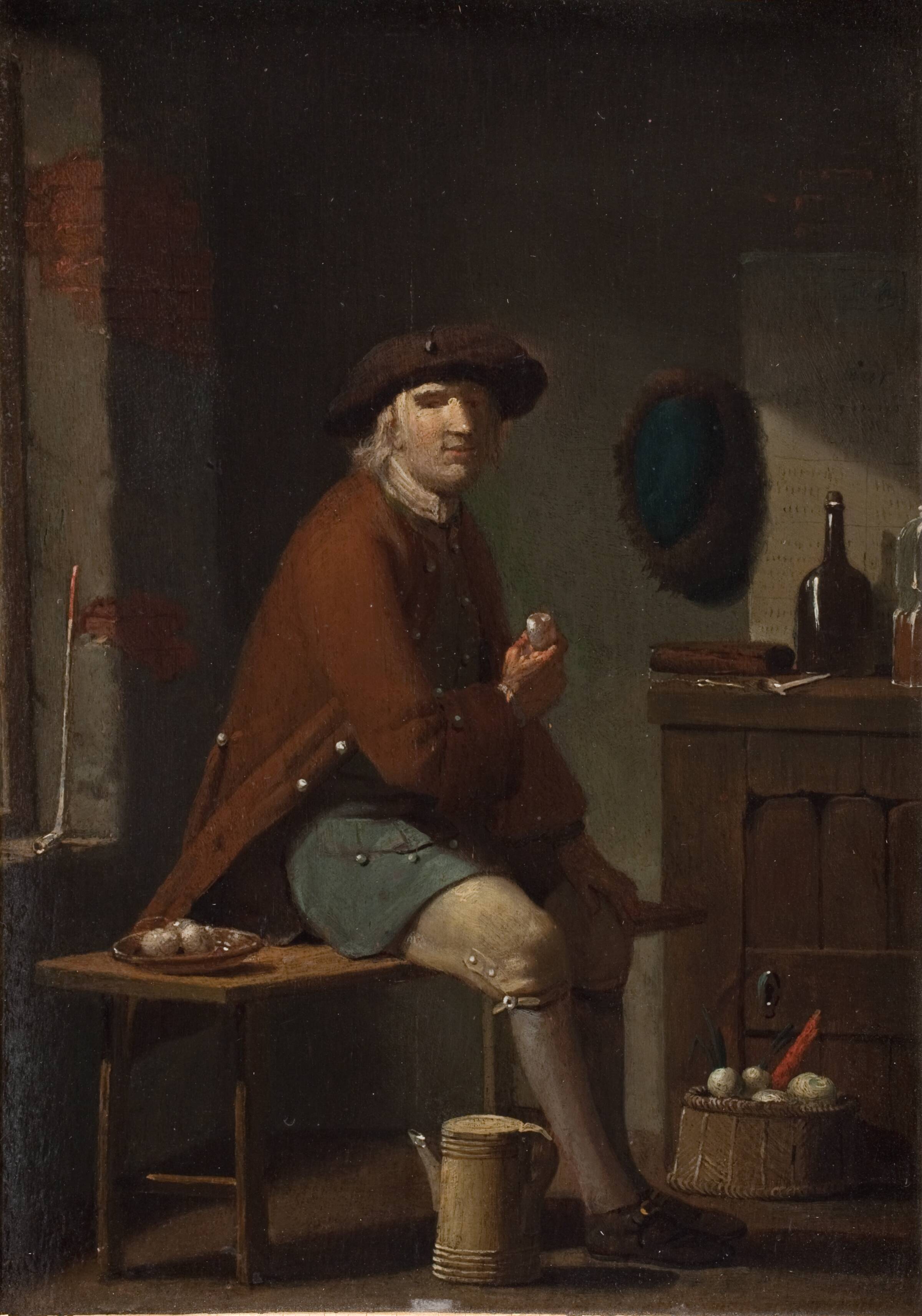 Piberygende mand, Peter Cramer, 1741-1782
