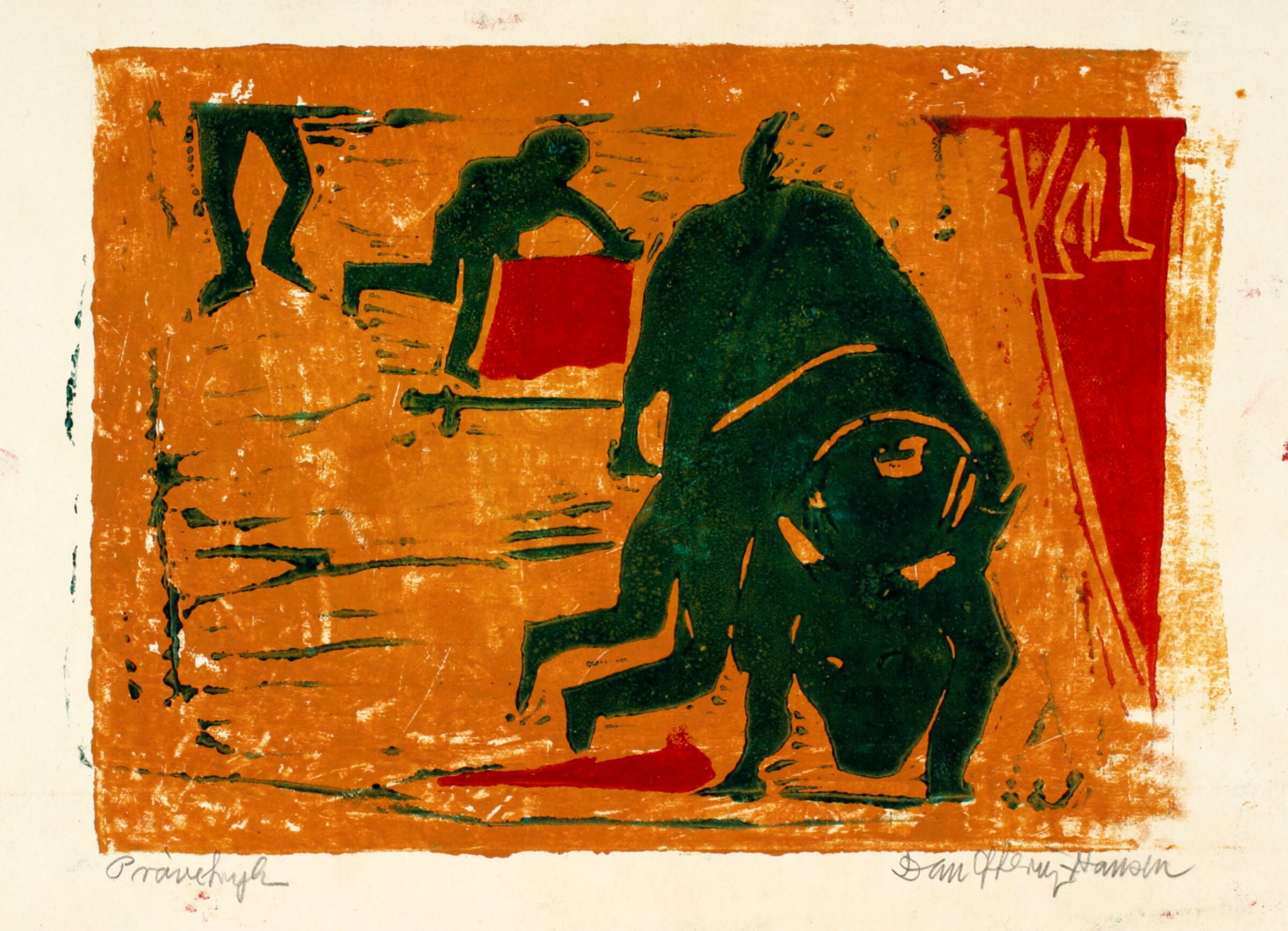 Illustrationsudkast til Ernest Hemingways: Short Stories, Dan Sterup-Hansen, 1946