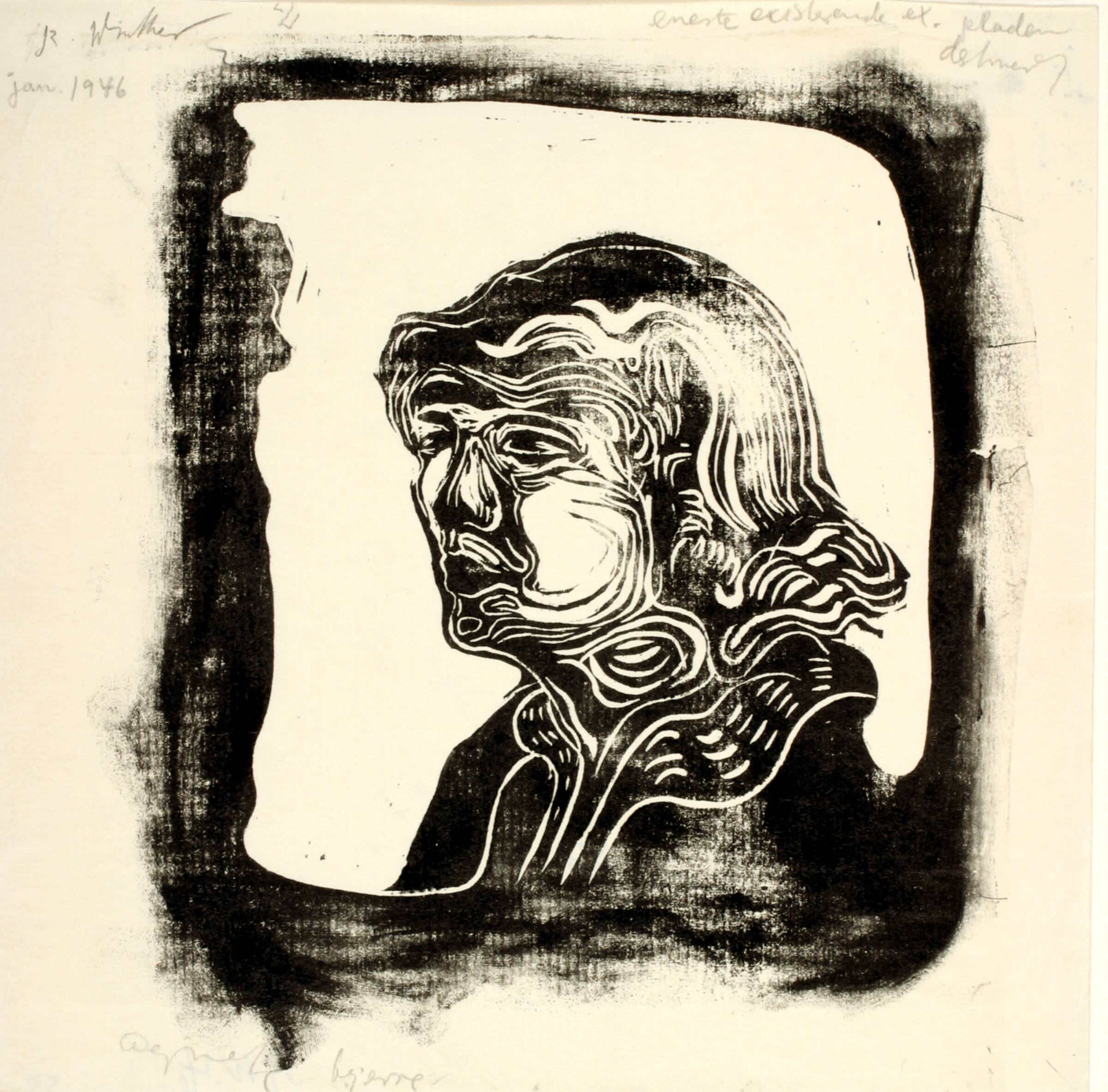 Portræt af Agnete Bjerre, Richard Winther, 1946