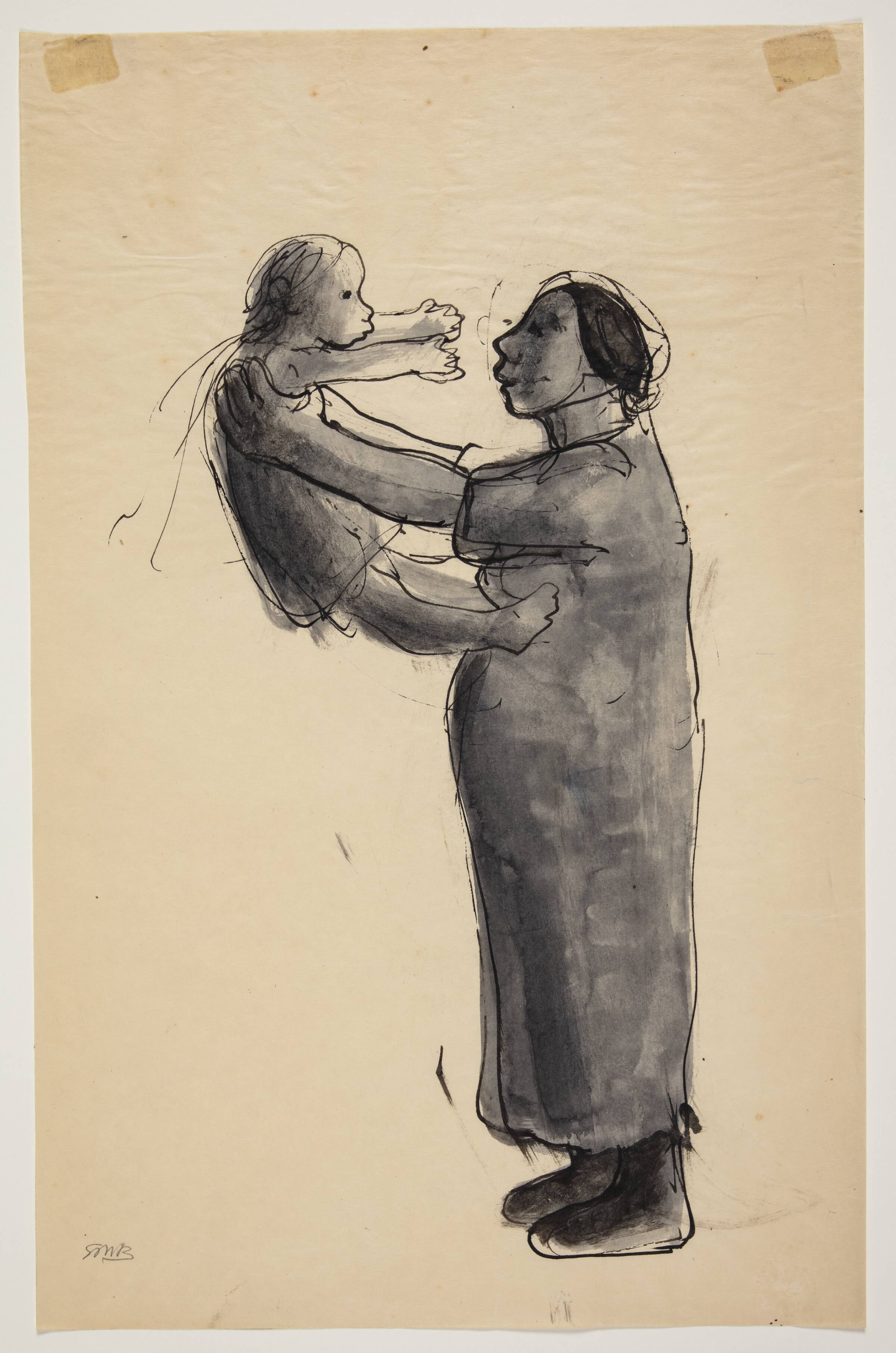 Kvinde med barn, Elisa Maria Boglino, 1930