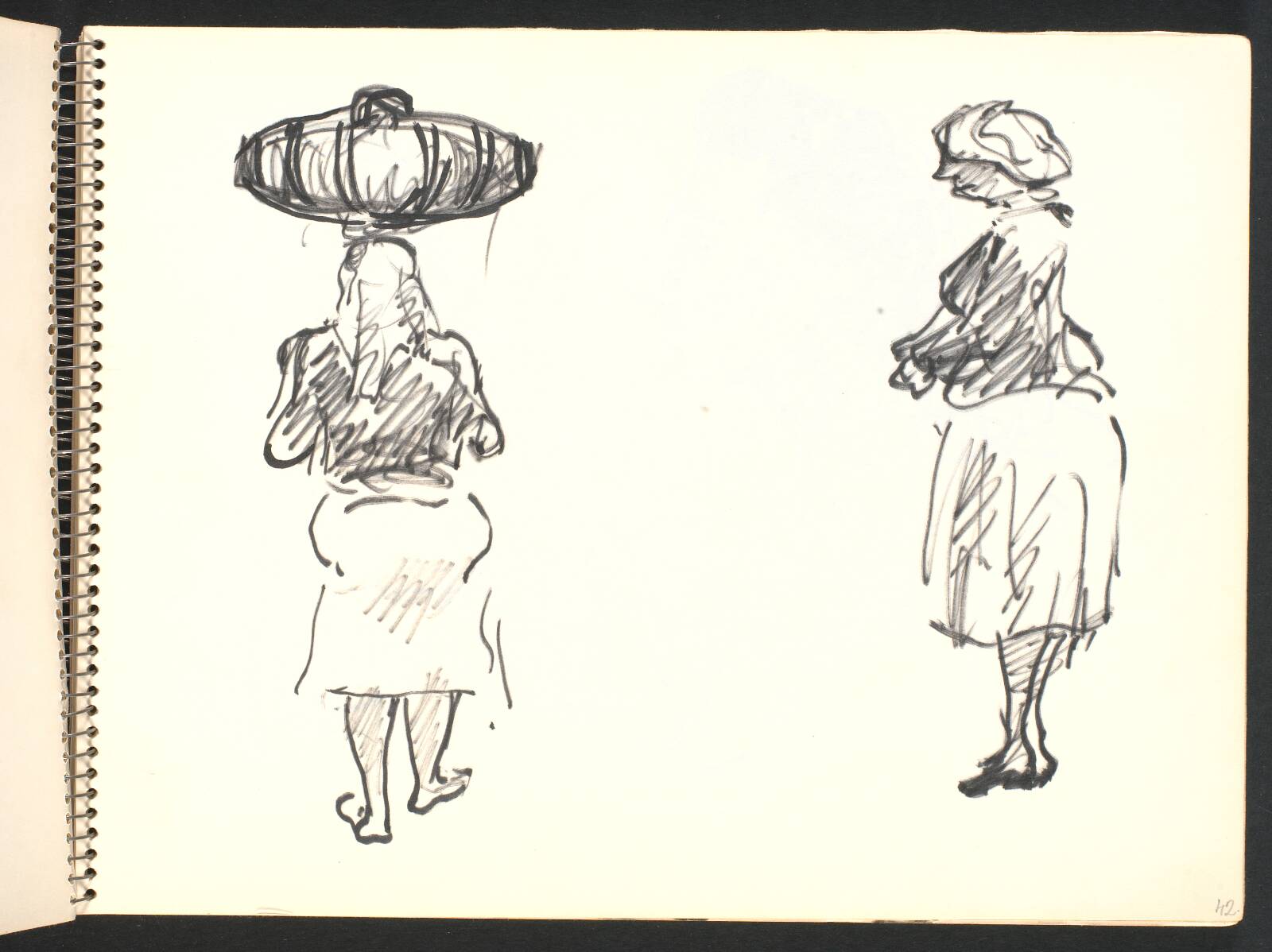 To stående kvinder, Gottfred Eickhoff, 1952