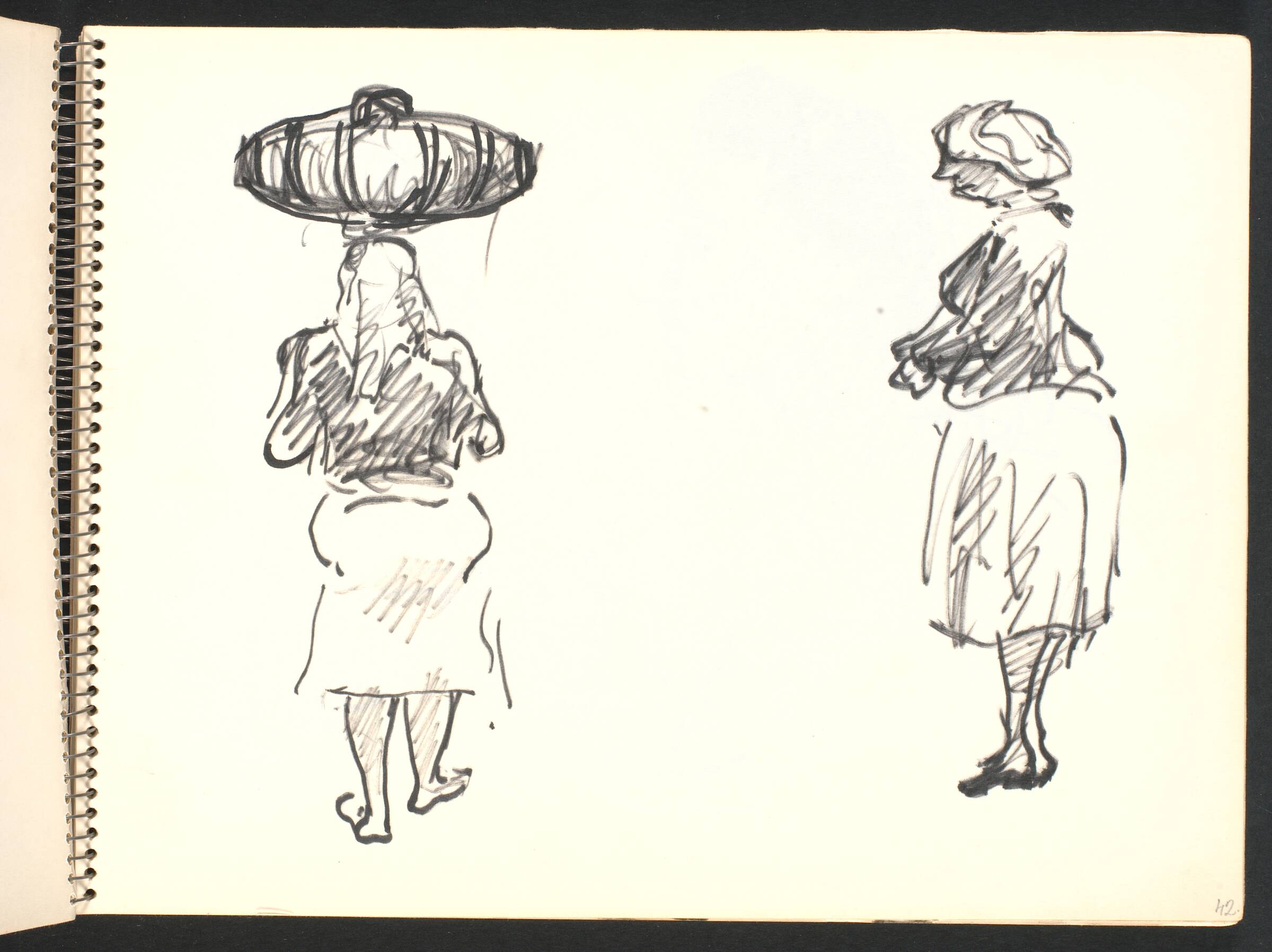 To stående kvinder, Gottfred Eickhoff, 1952