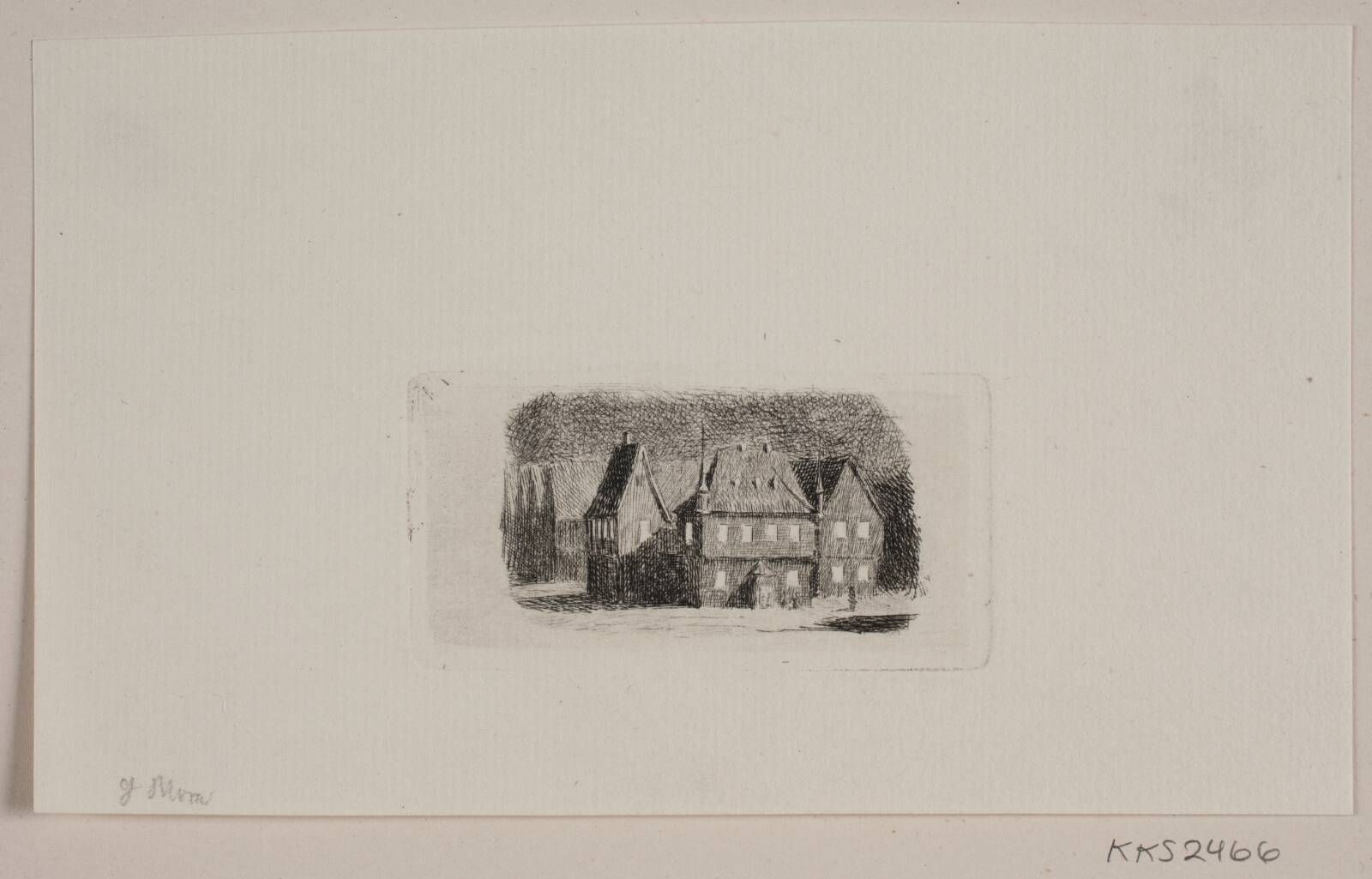 Et gammelt hus, G.V. Blom, 1853-1942