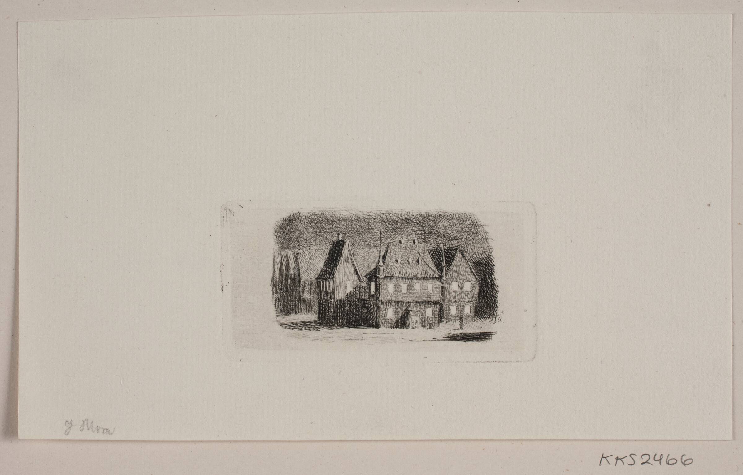 Et gammelt hus, G.V. Blom, 1853-1942