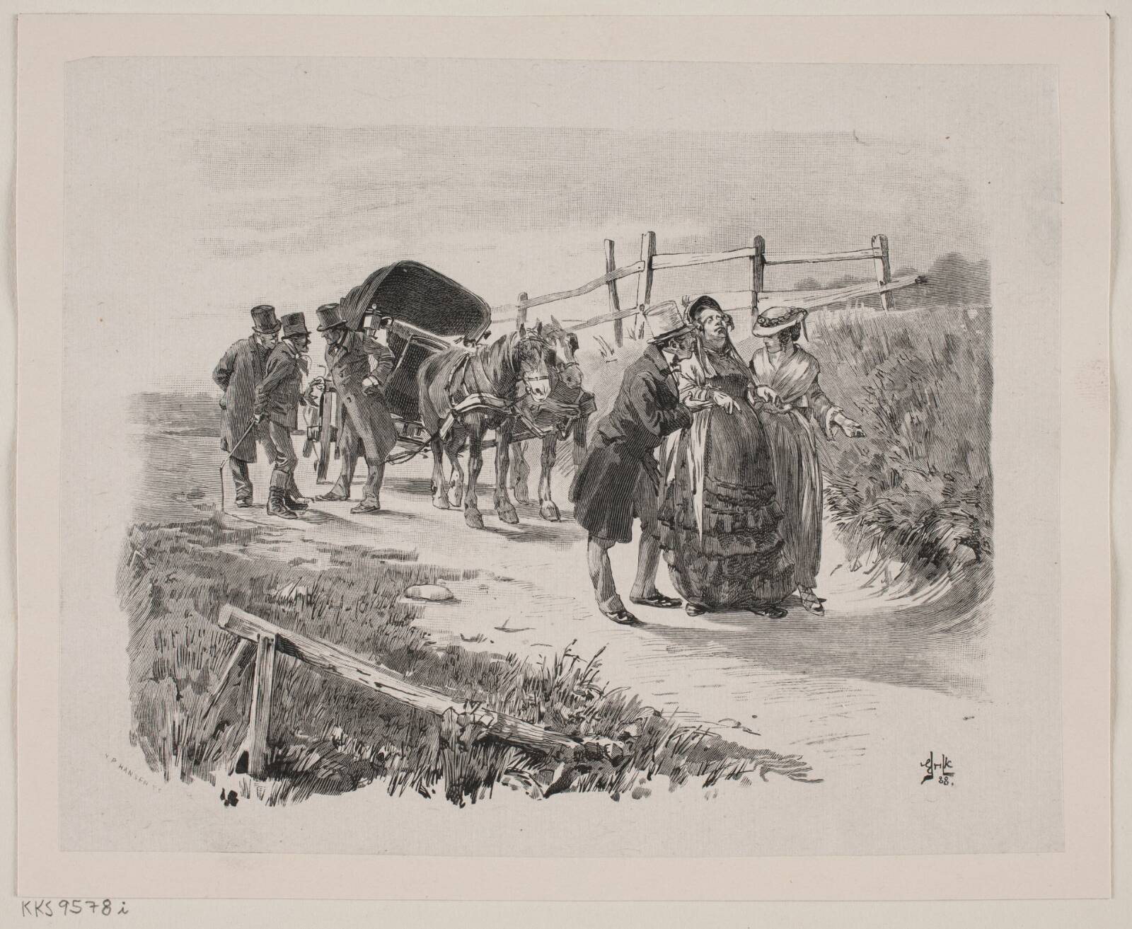 Spadsereturen, H.P. Hansen, 1829-1899