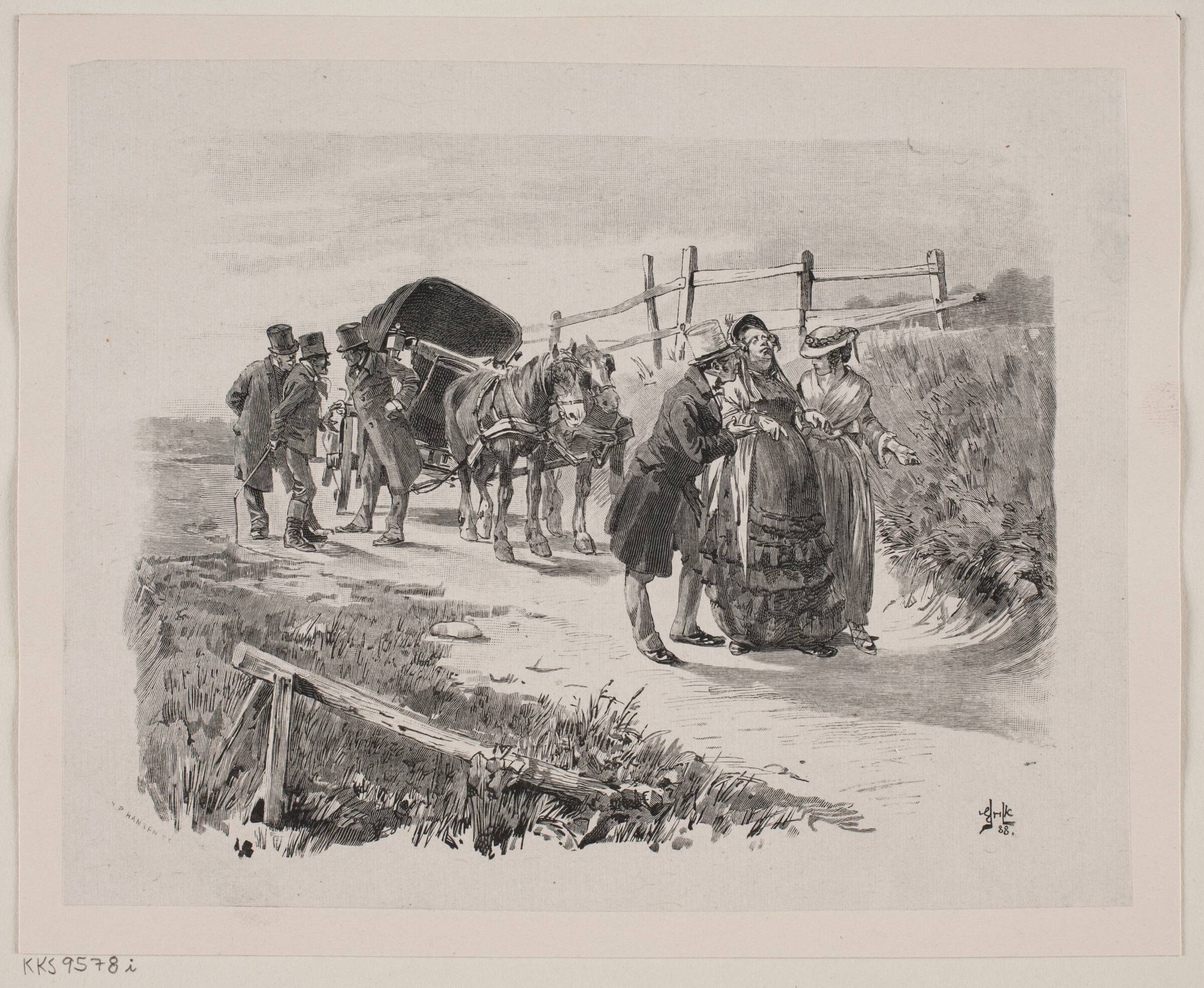 Spadsereturen, H.P. Hansen, 1829-1899
