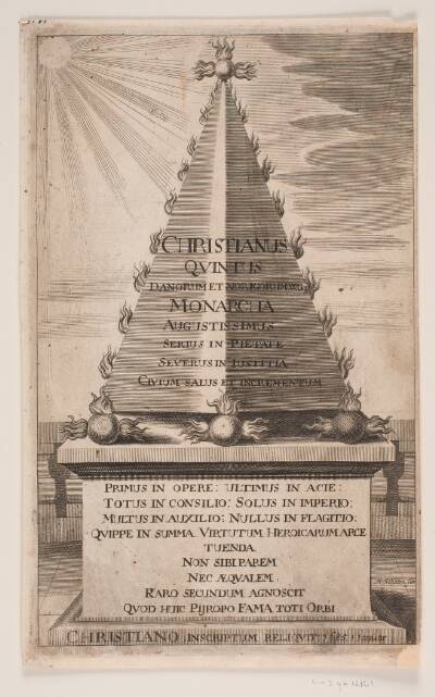 Pyramide til ære for Christian V.