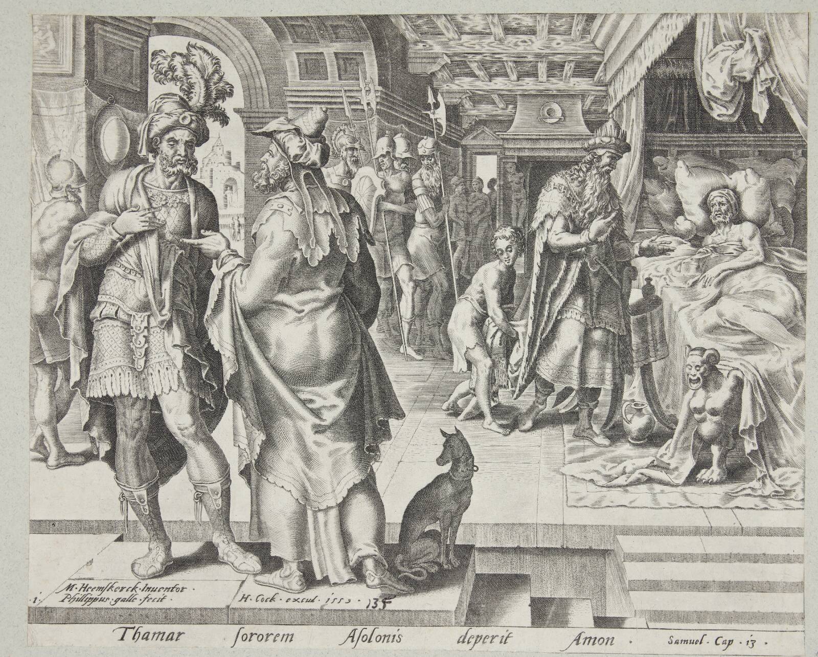 Jonadab rådgiver Amnon, Philips Galle, 1559