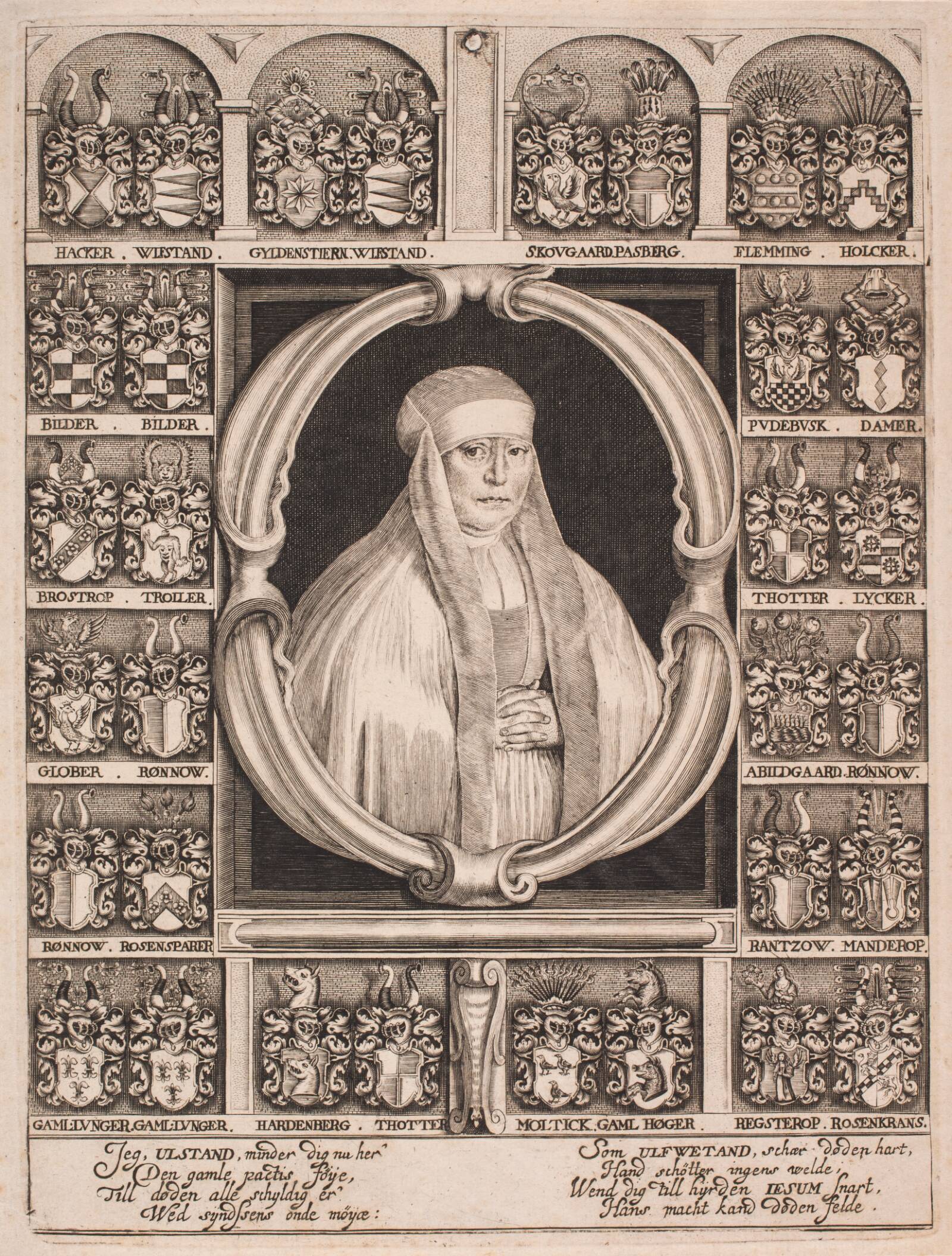 Ingeborg Ulfstand. Mindeblad, Ubekendt, 1650-1653