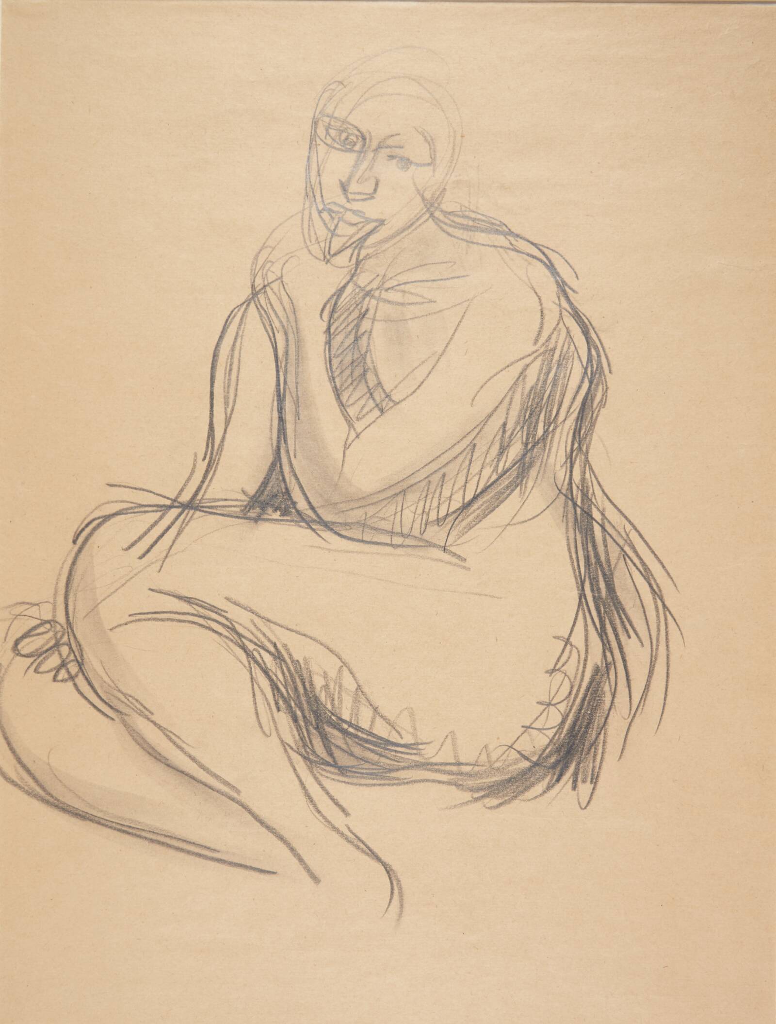 Siddende kvindelig model, Харальд Гирсинг, 1881-1927