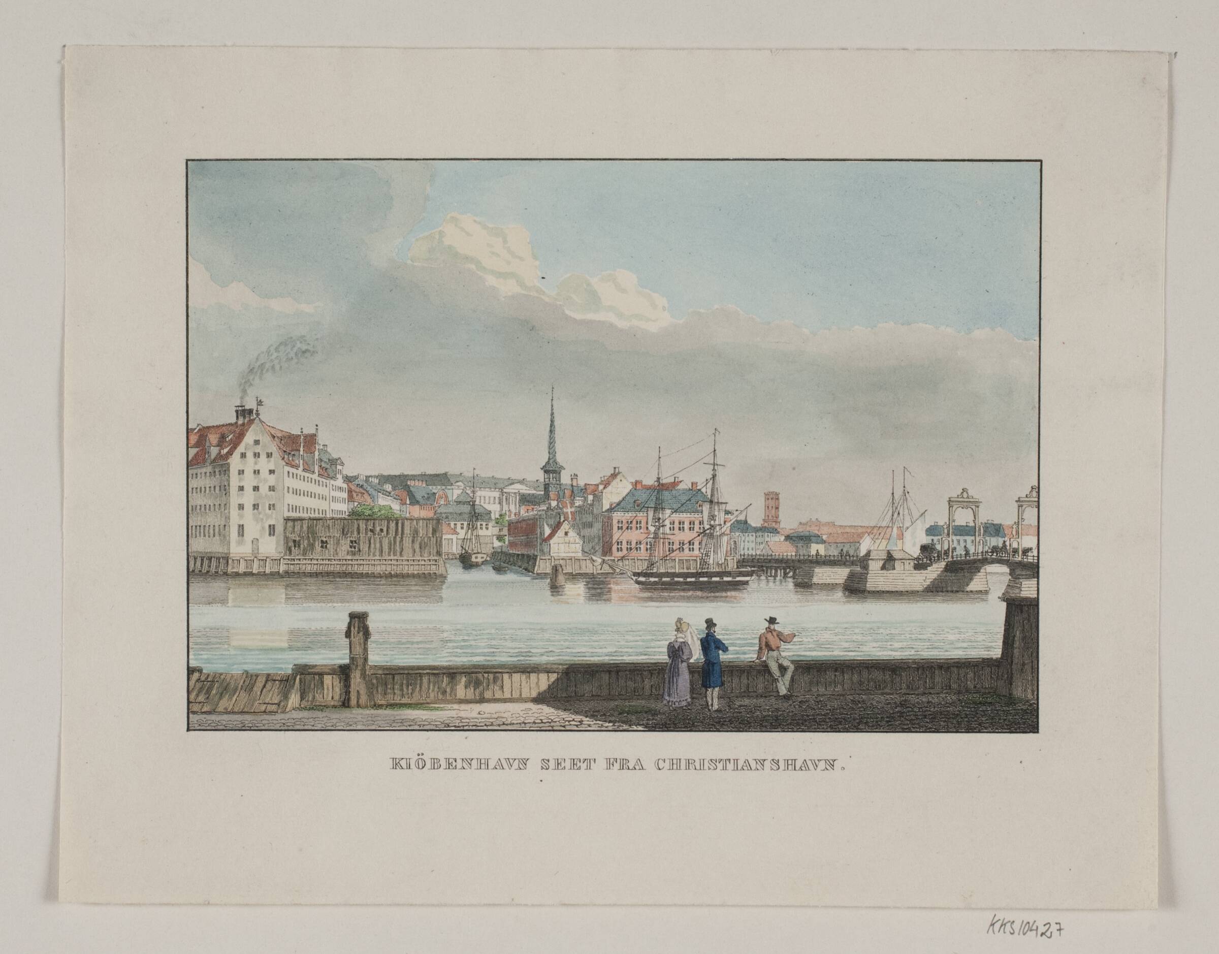 København set fra Christianshavn, Jens Holm, 1826