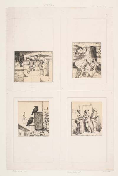Illustrationer til "Billedbog for børn. Tegnet af Otto Haslund og Pietro Krohn med Vers af J. Krohn"
