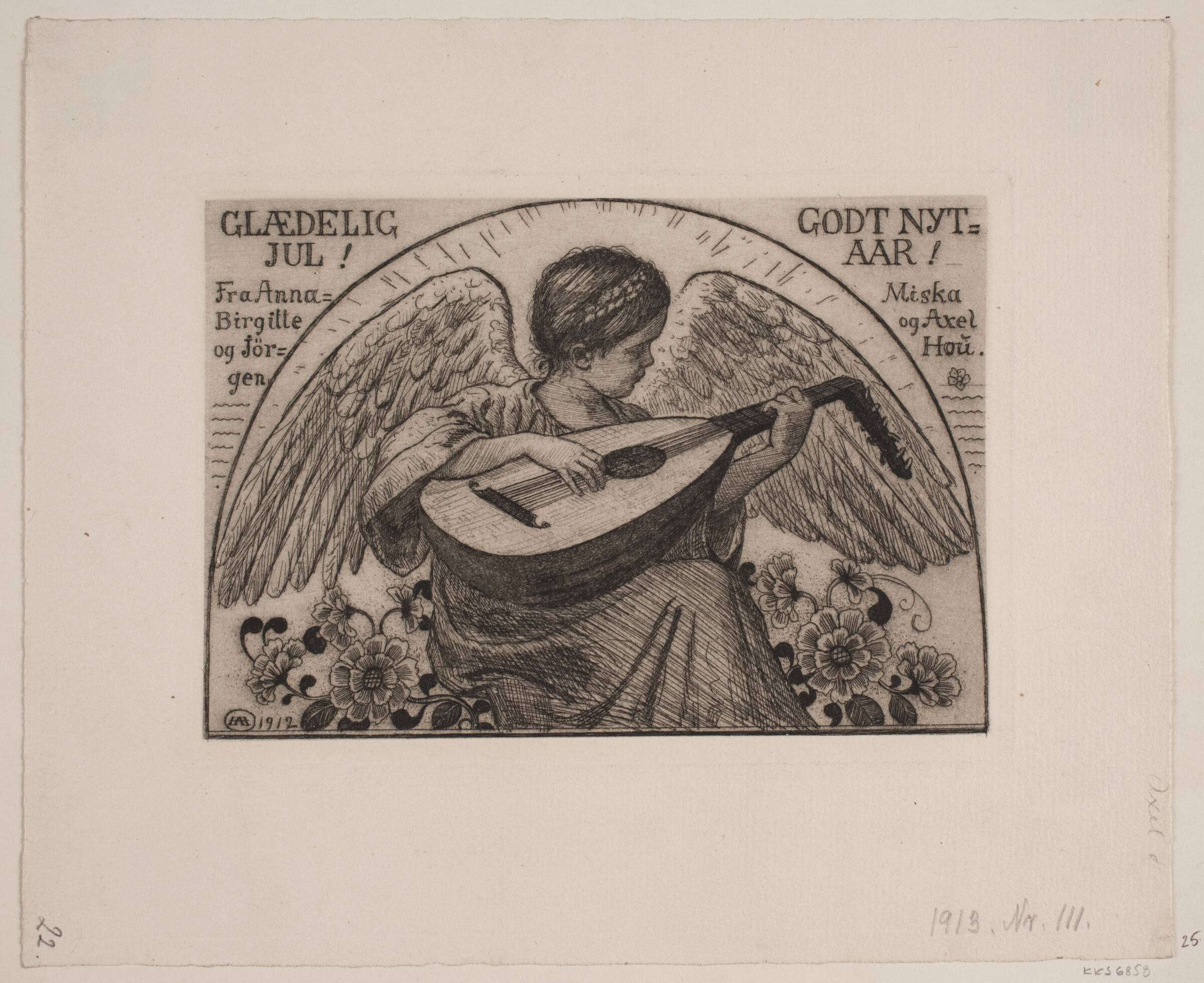 Jule- og nytårskort, Axel Hou, 1912