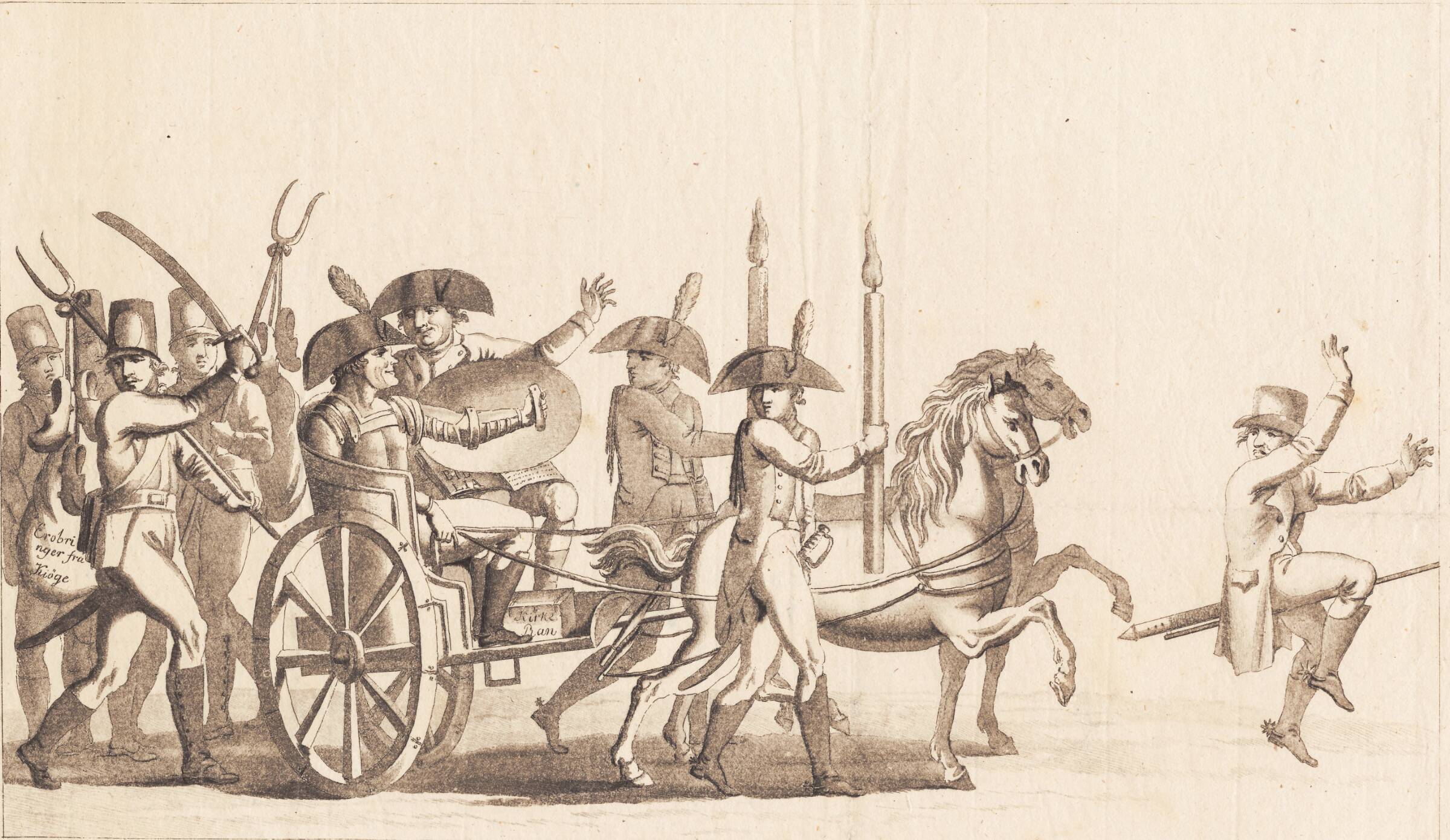 Catharts og Gambiers triumfindtog i London efter toget til København, Niels Truslew, 1807