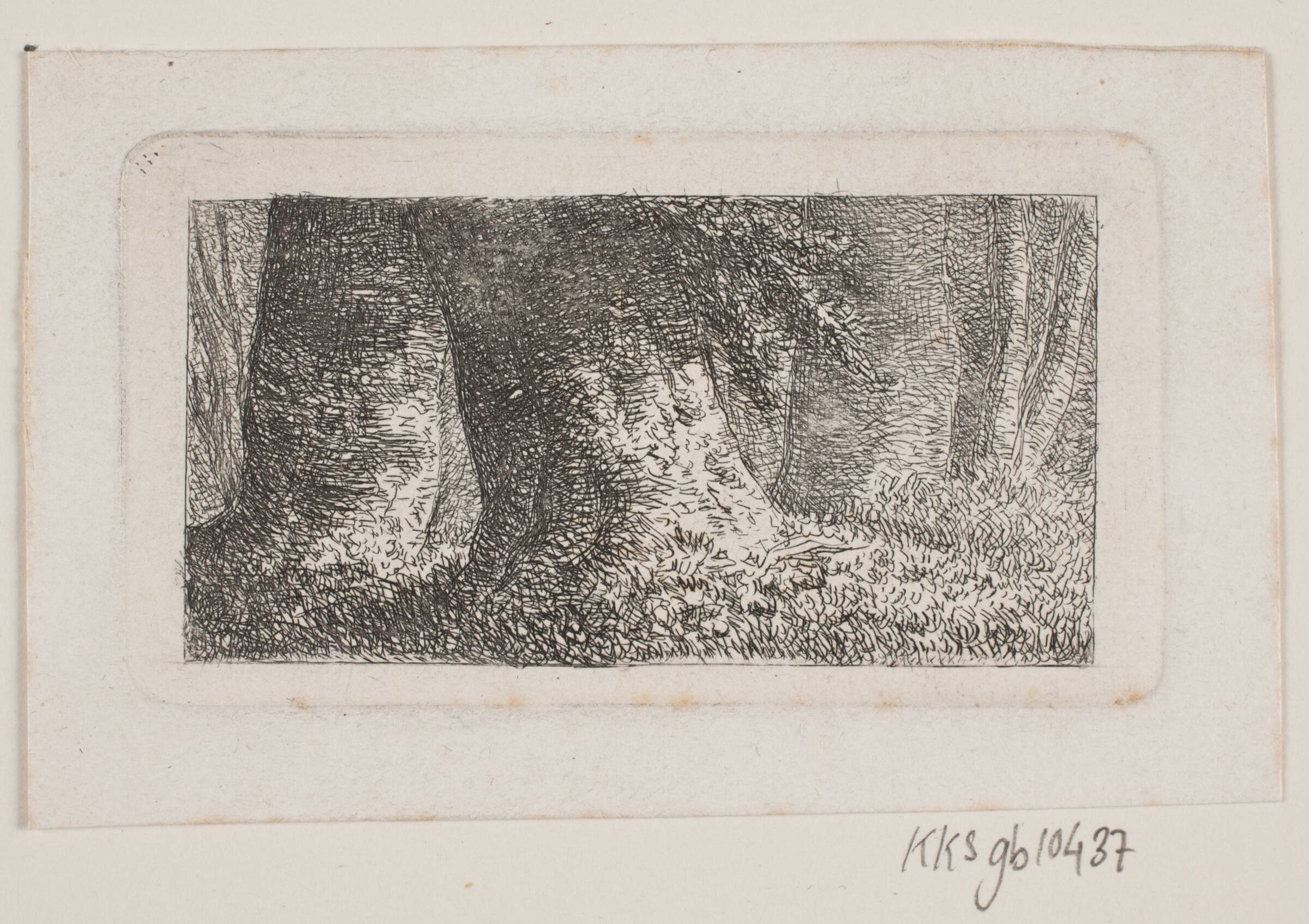 Skovinteriør, J.P. Møller, 1829