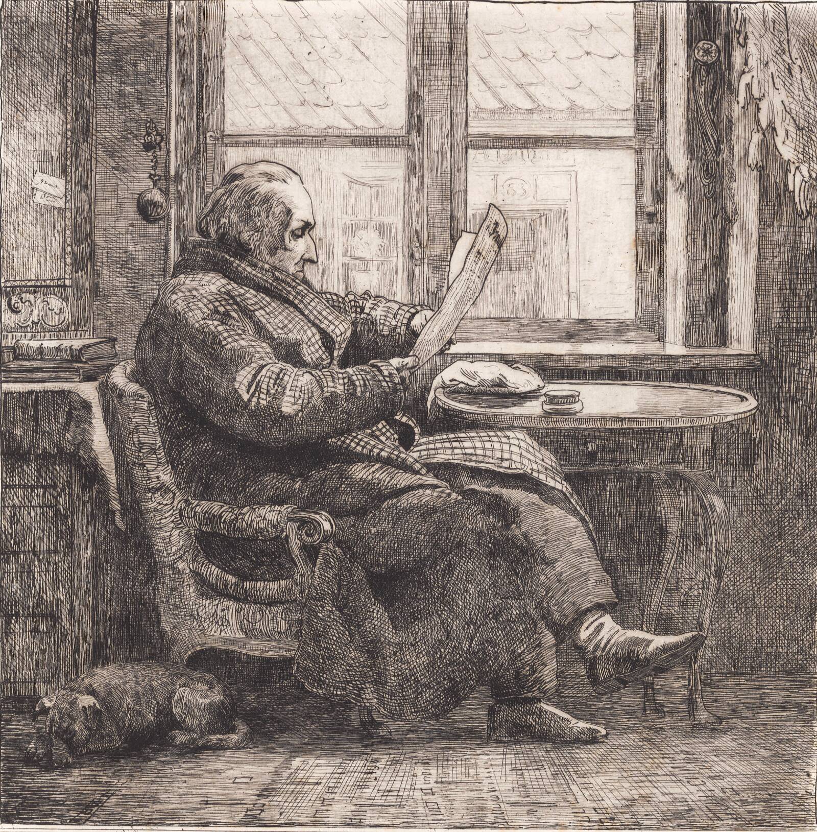 Justitsråd Emanuel Bonnevie, Johan Thomas Lundbye, 1847