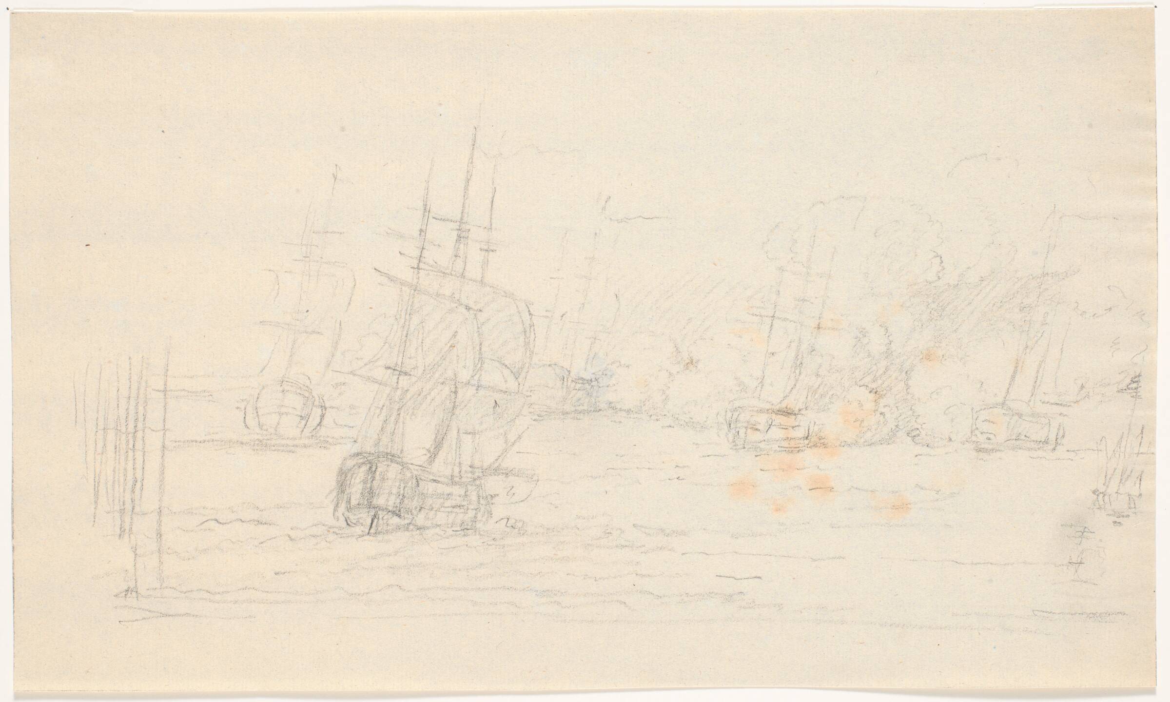 Søslag. 6 skibe, C.A. Lorentzen, 1746-1828