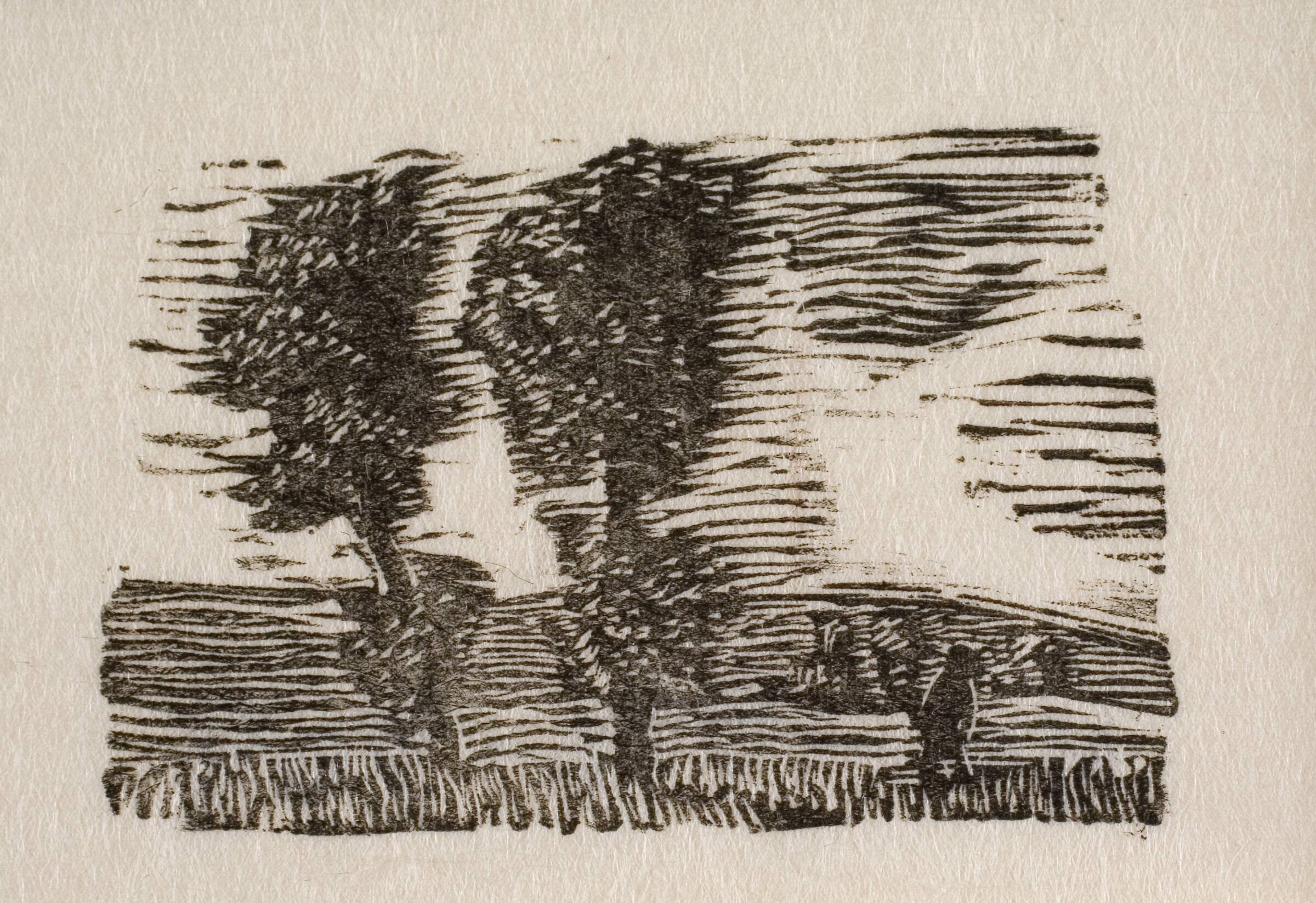 To træer i et landskab, Povl Christensen, 1940