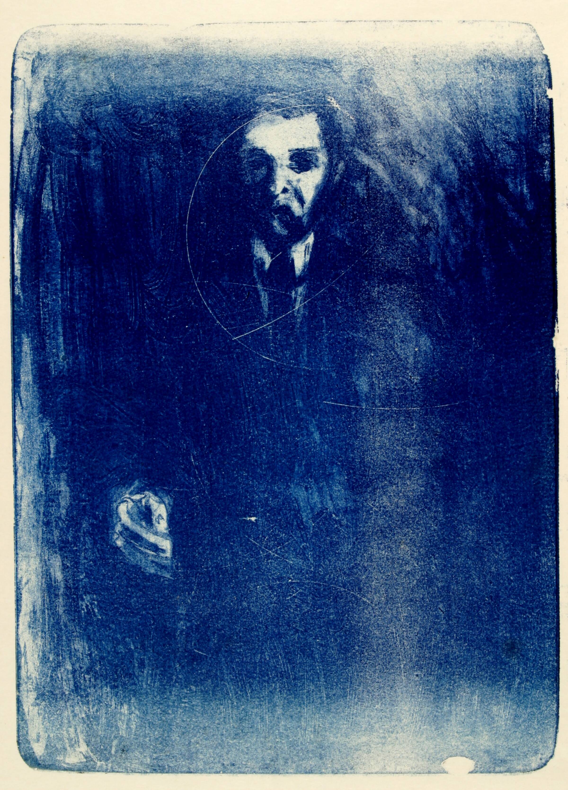 Frontalt stående mand, 3/4 figur, Kaj Ejstrup, 1927-1929