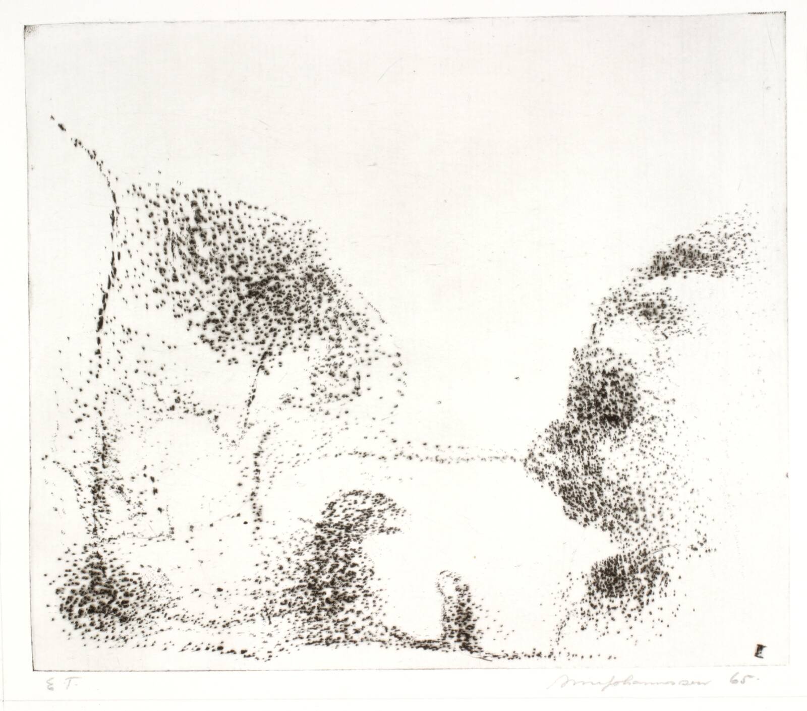 Landskab efter Poussin, Arne Johannessen, 1965