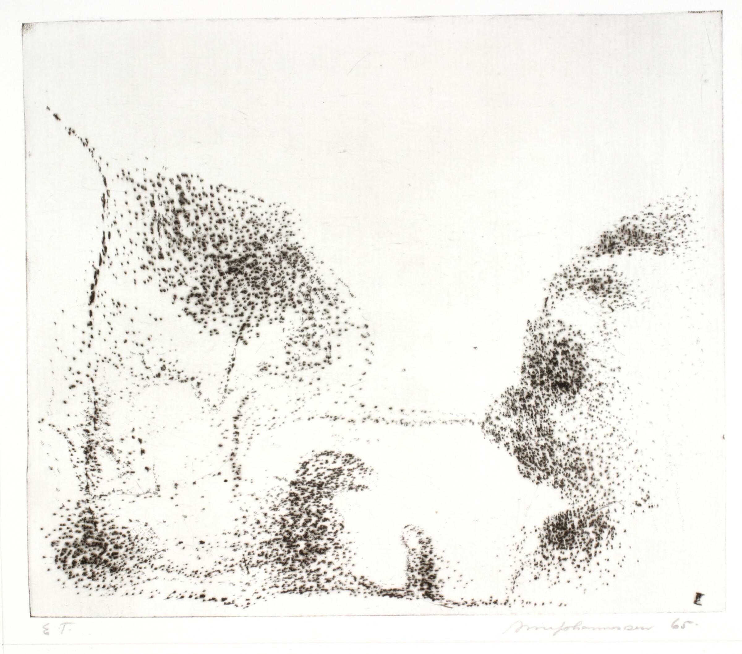 Landskab efter Poussin, Arne Johannessen, 1965