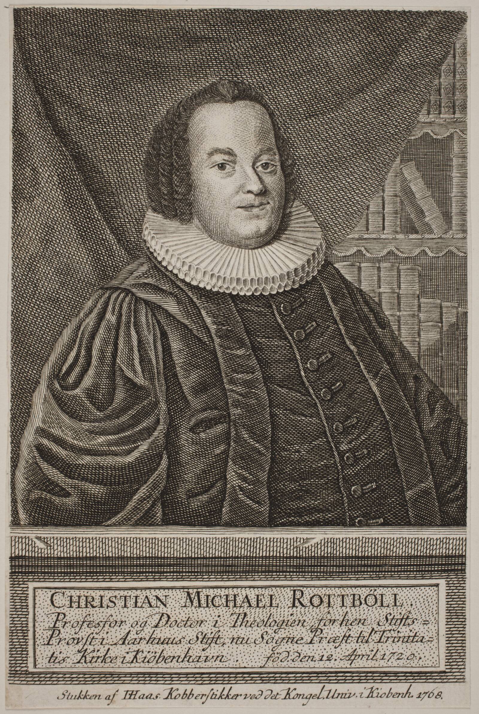 Biskop Christian Michael Rottbøll, Jonas Haas, 1768