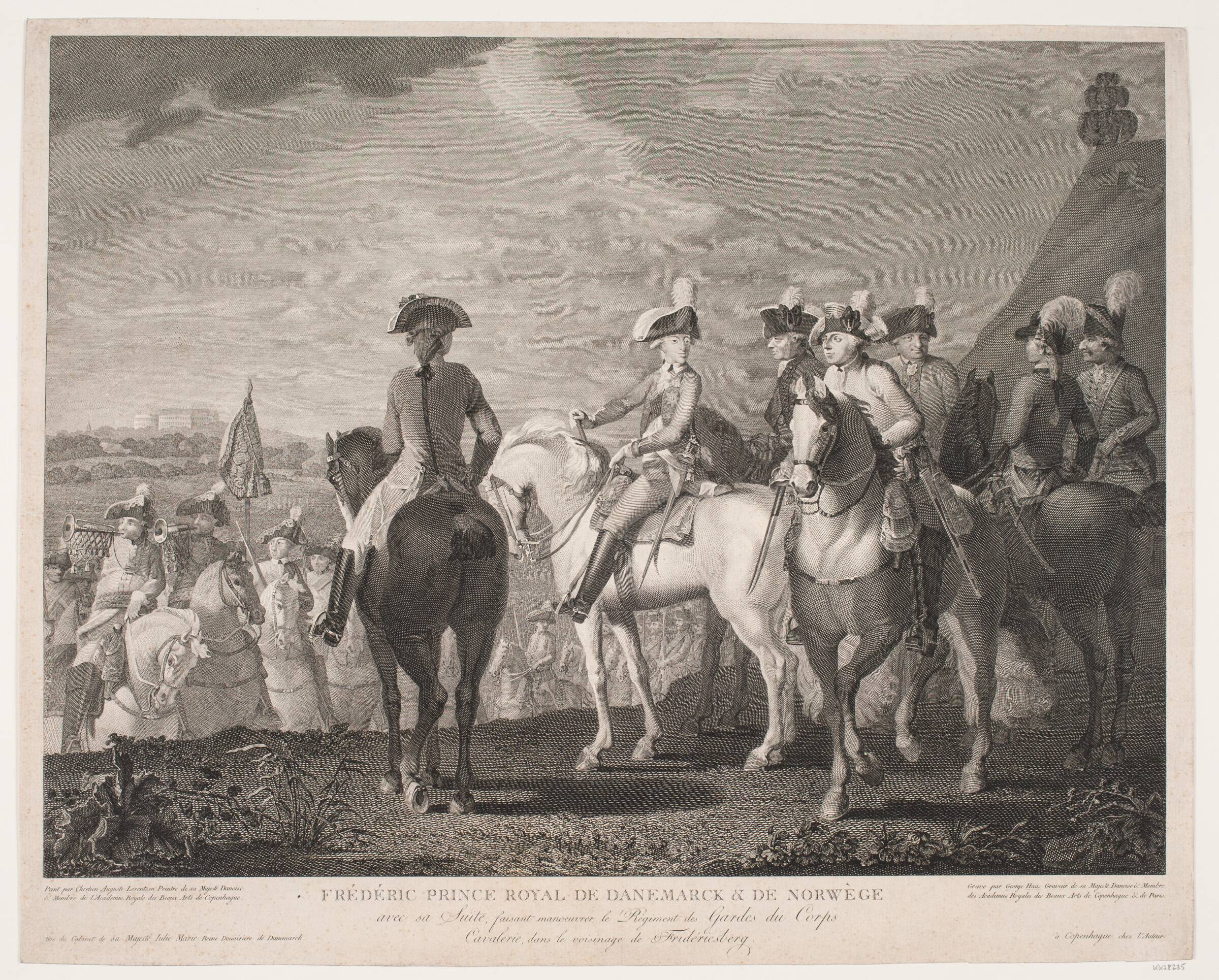 Frédéric Prince Royal de Danemarck dans le voisinage de Fredericsberg, Georg Haas, 1790-1794