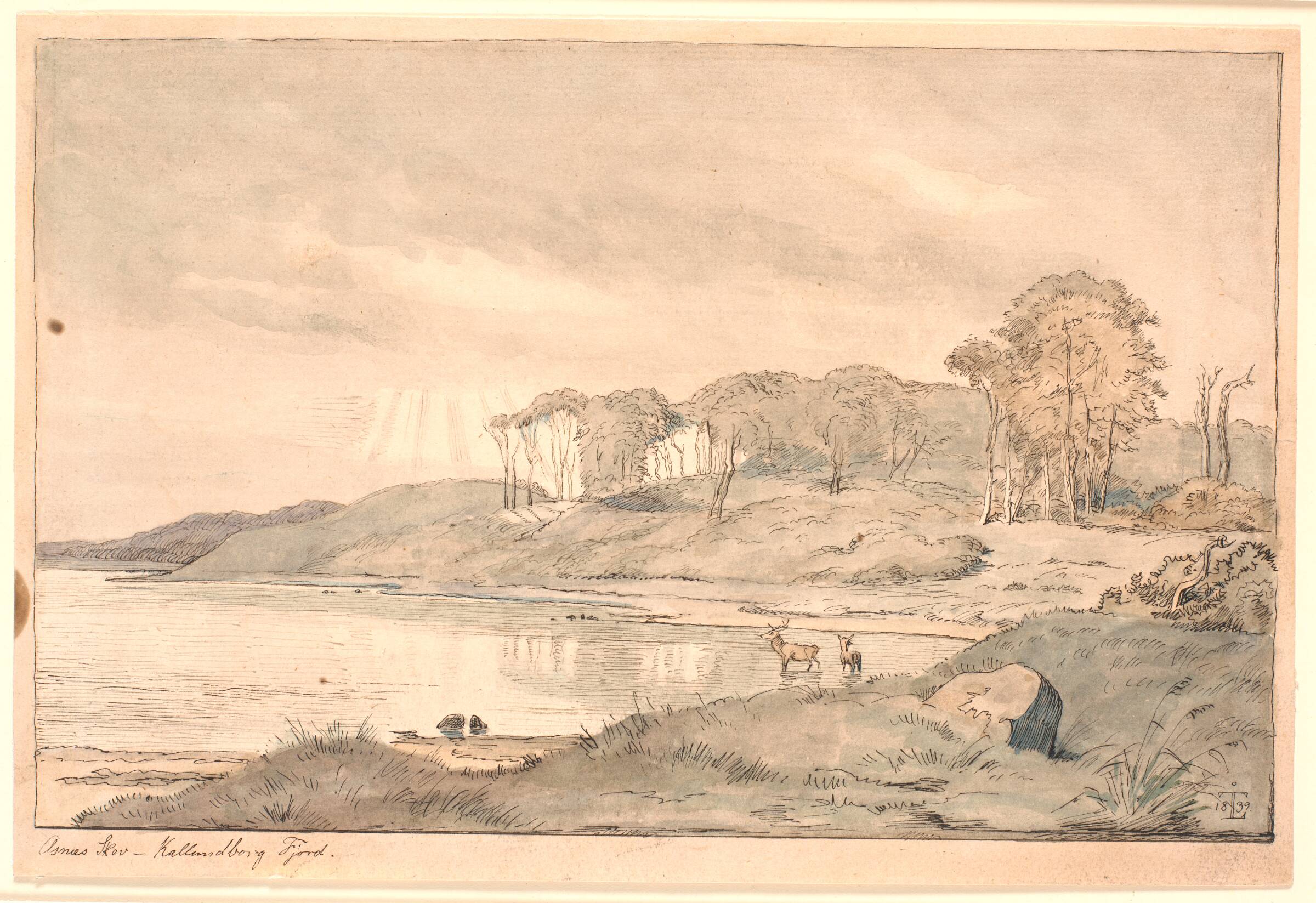 Landskab, Johan Thomas Lundbye, 1839