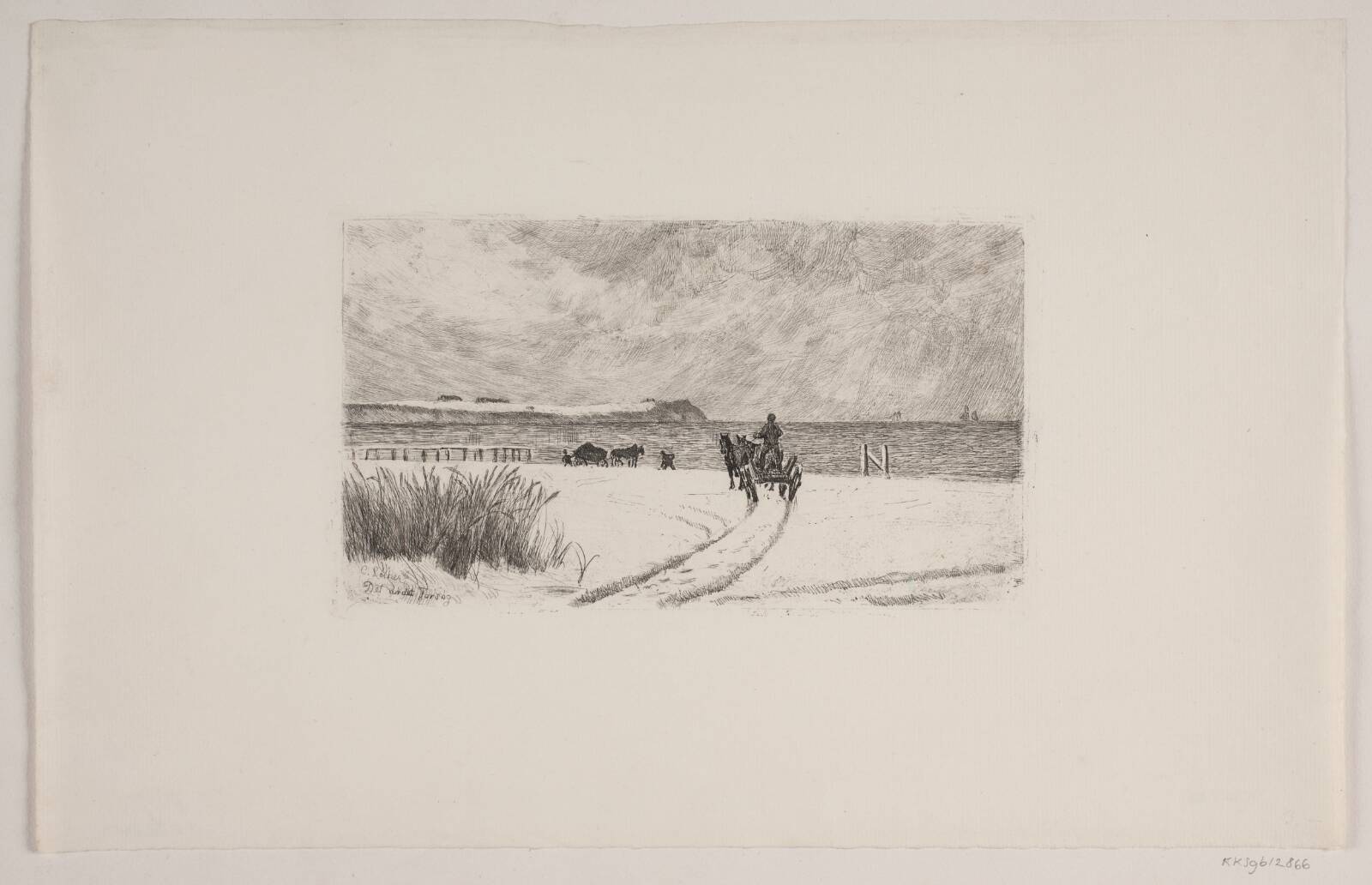 Vinterdag ved Hornbæk, Carl Locher, 1885