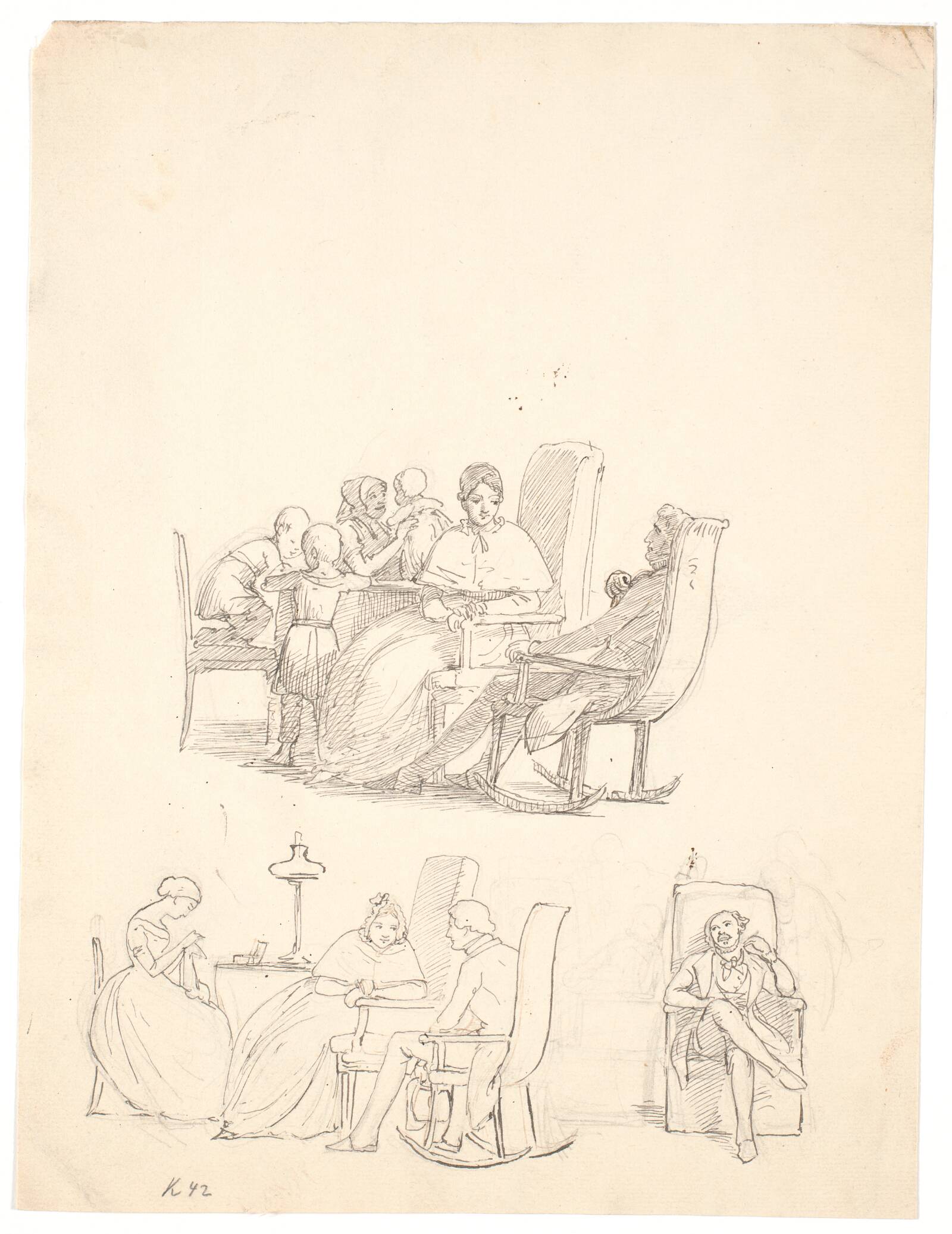Visitscener, Wilhelm Marstrand, 1840-1843
