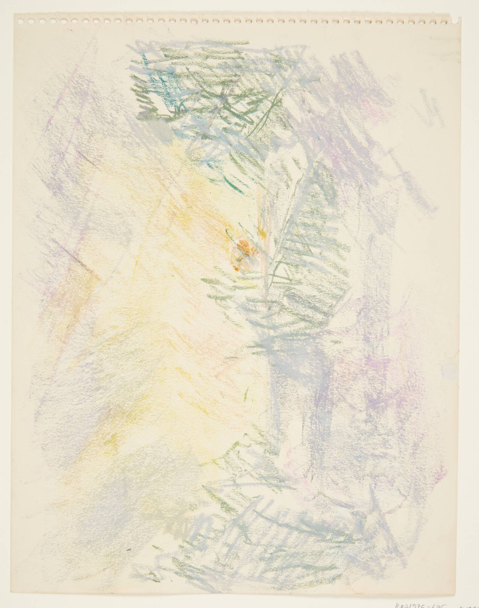 Landskab med solnedgang, Else Vogel-Jørgensen, 1960-1969