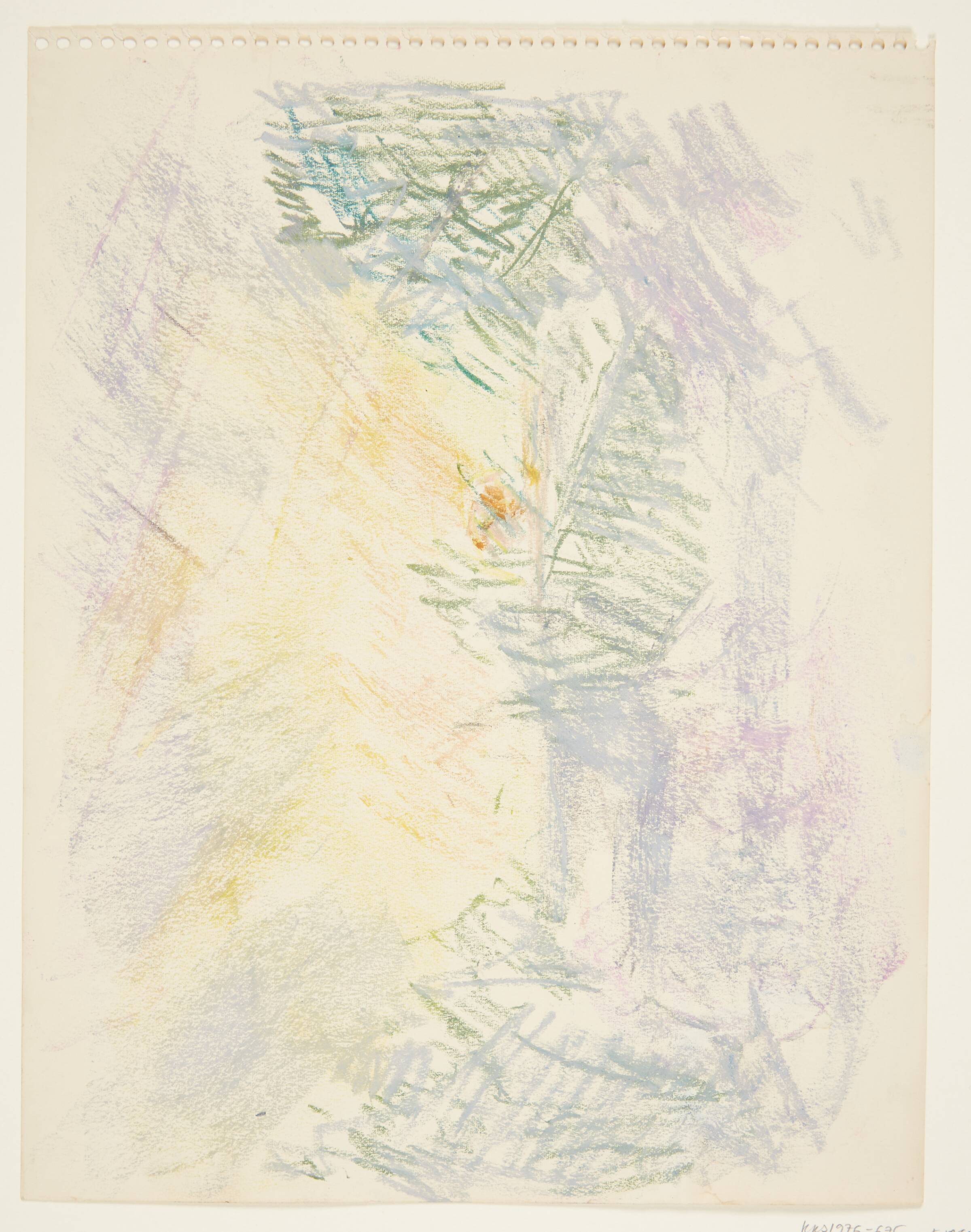 Landskab med solnedgang, Else Vogel-Jørgensen, 1960-1969