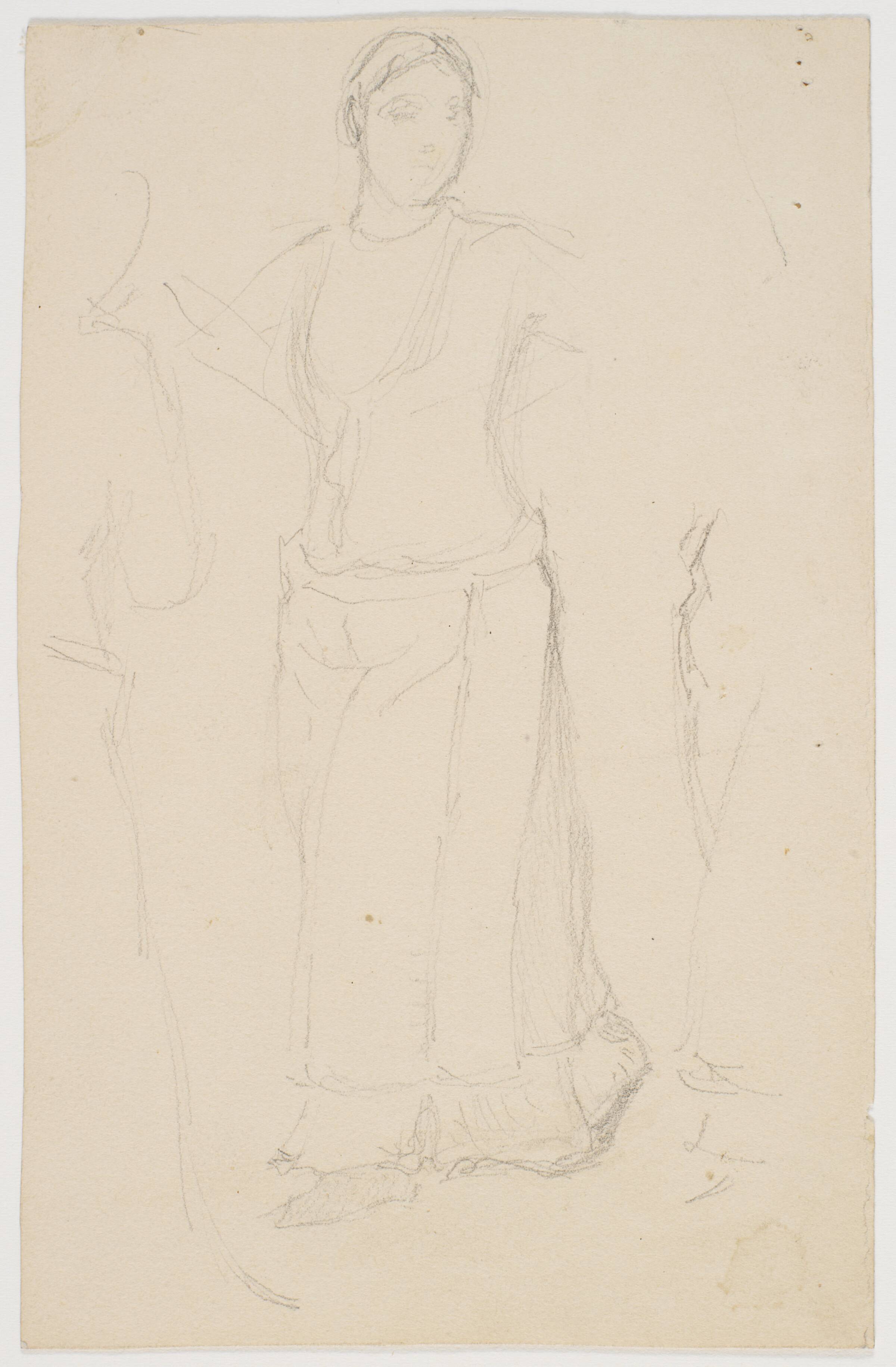 Studie af dansende græsk pige, Niels Skovgaard, 1895-1896