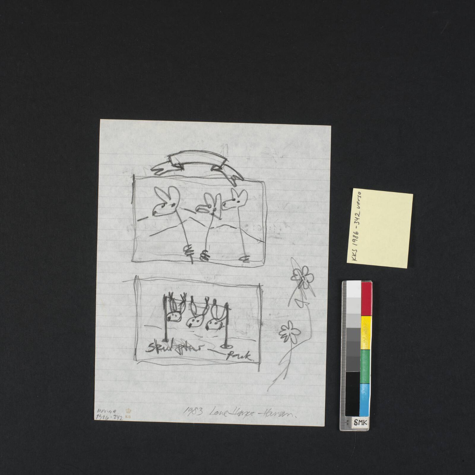 Tegning, Lone Høyer Hansen, 1983