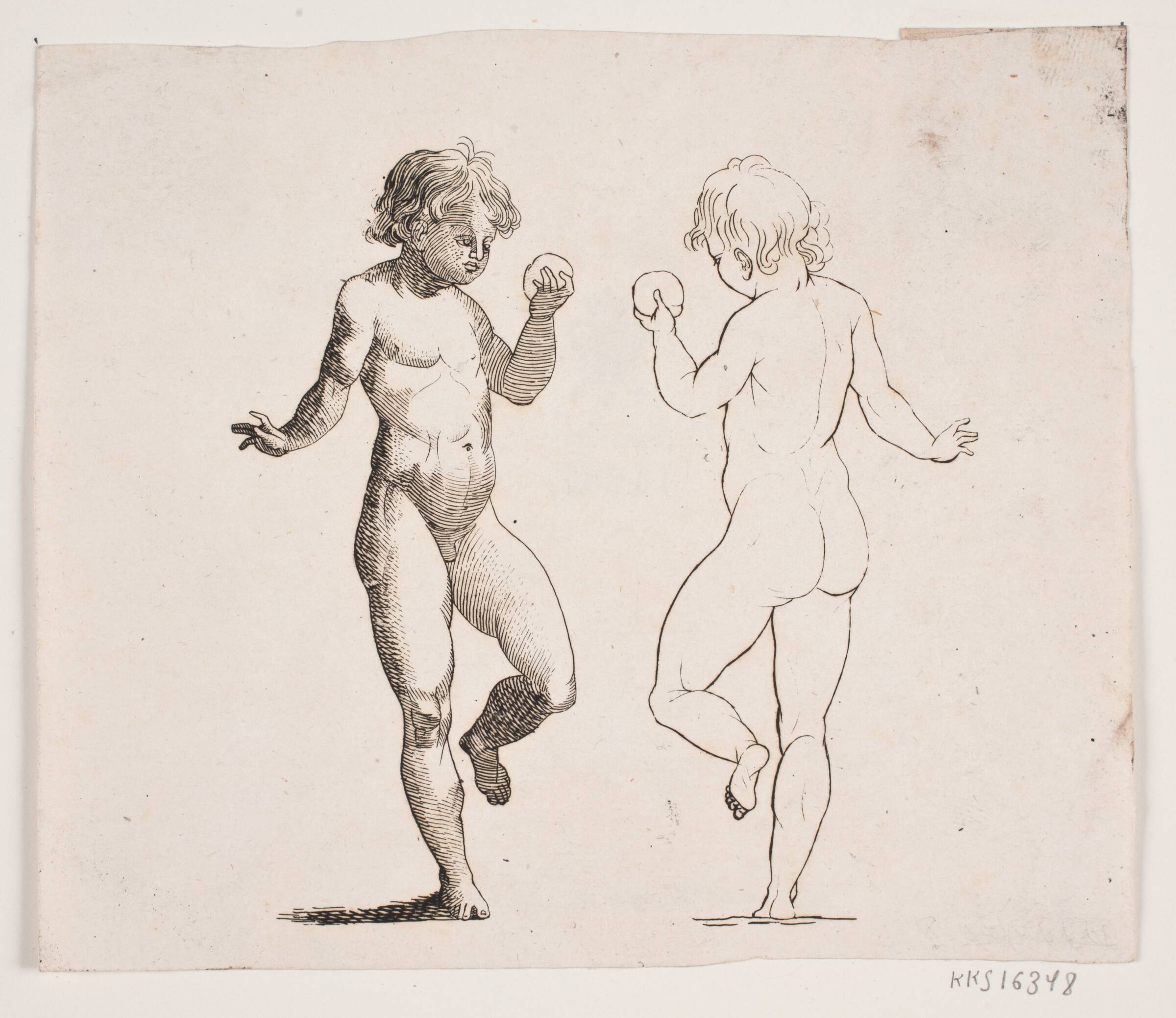 Dansende dreng, Andreas Lillienberg, 1806-1846