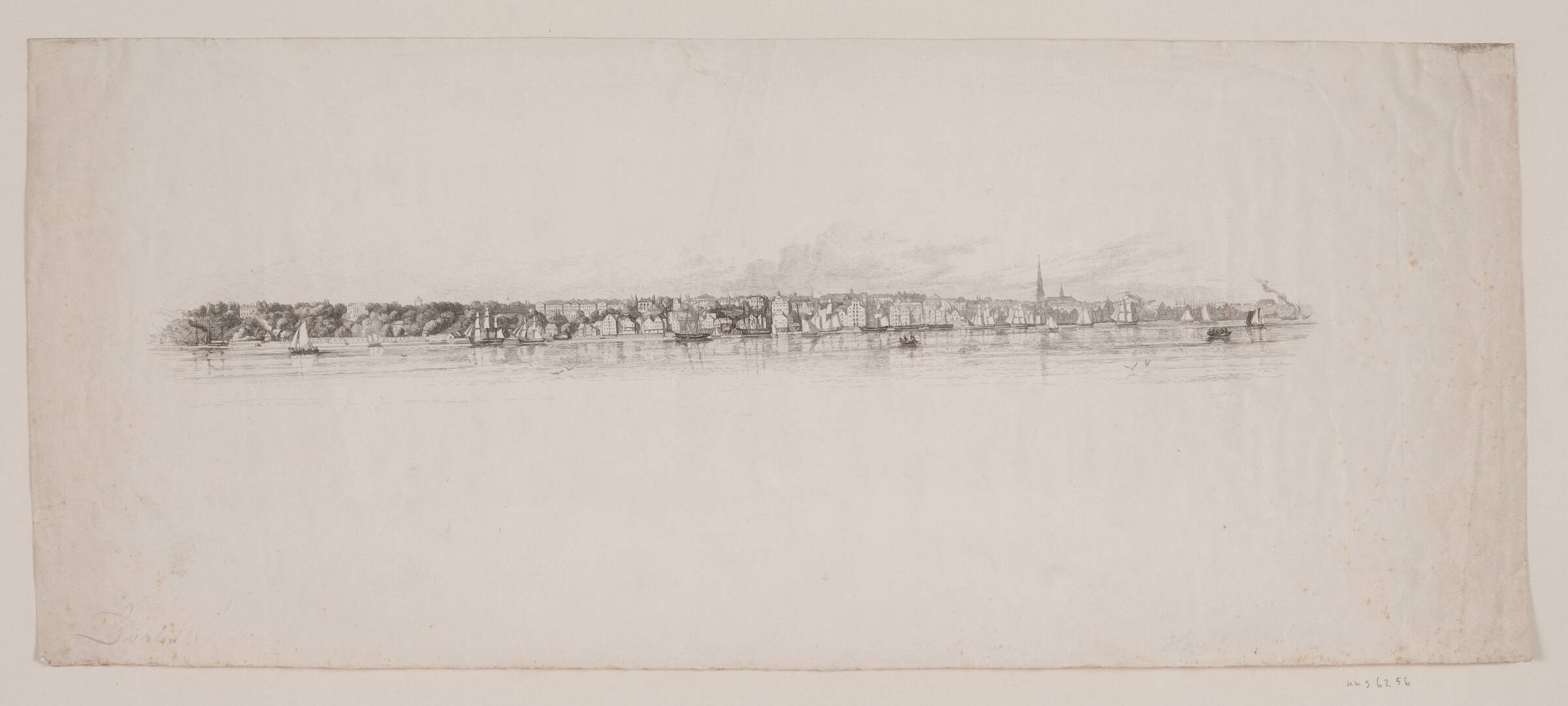 Prospekt af byen Altona, Louis Gurlitt, 1835