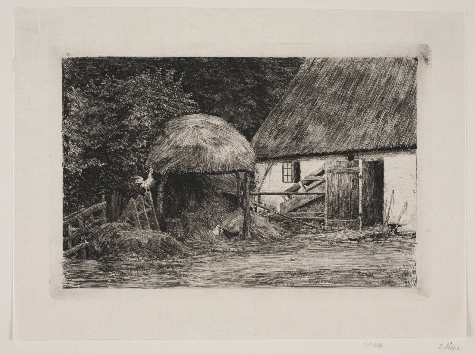Ved bondehuset, Carl Bloch, 1884