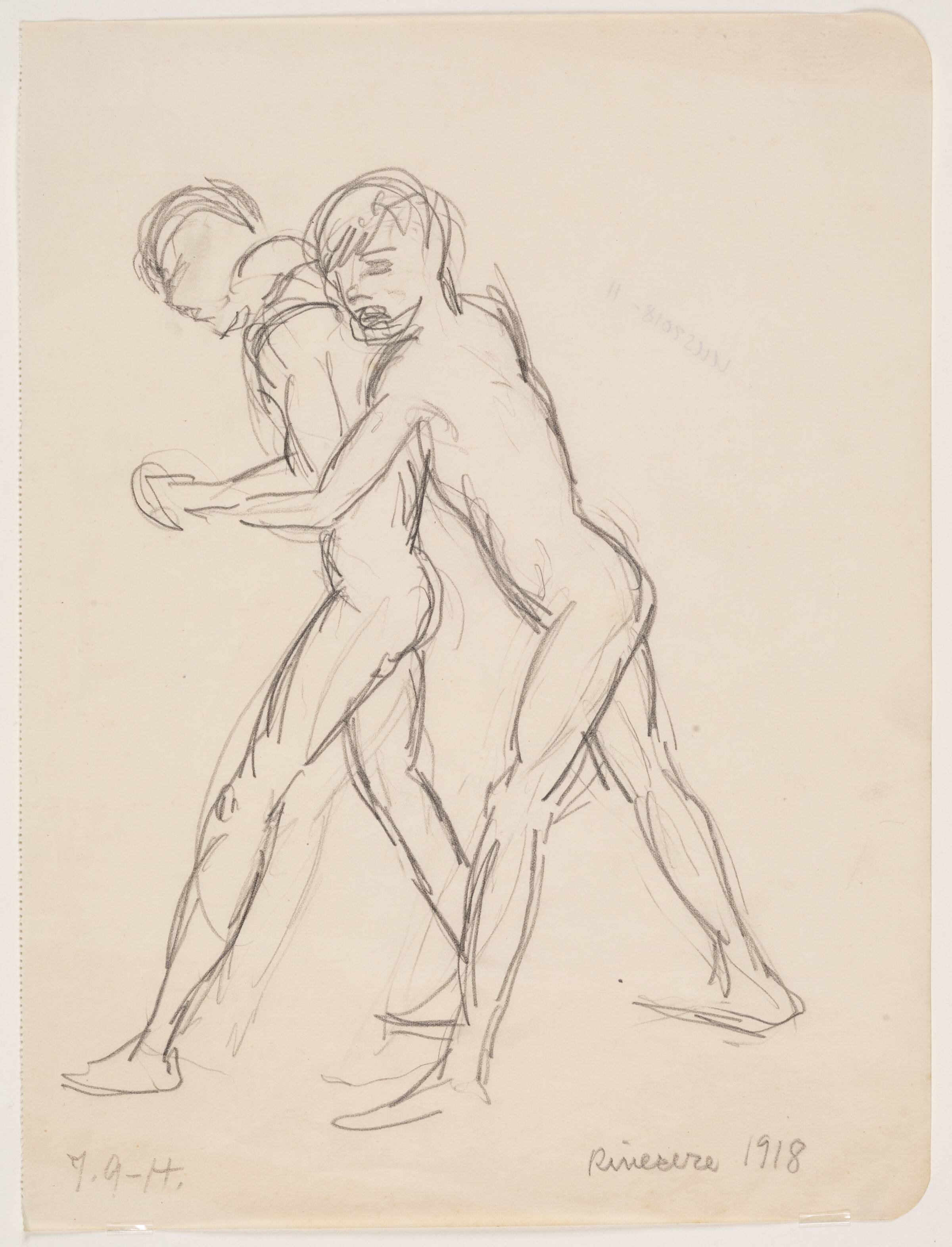 To brydende figurer, Jørgen Gudmundsen-Holmgreen, 1918