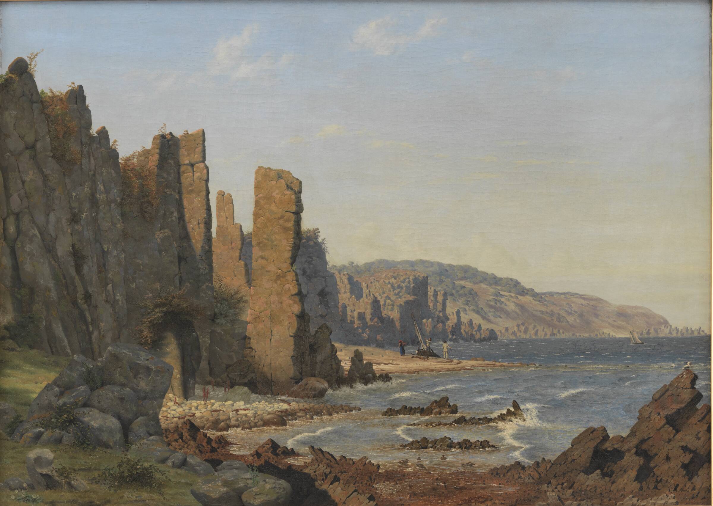 Lyseklippen ved Rø på Bornholm, Vilhelm Kyhn, 1843
