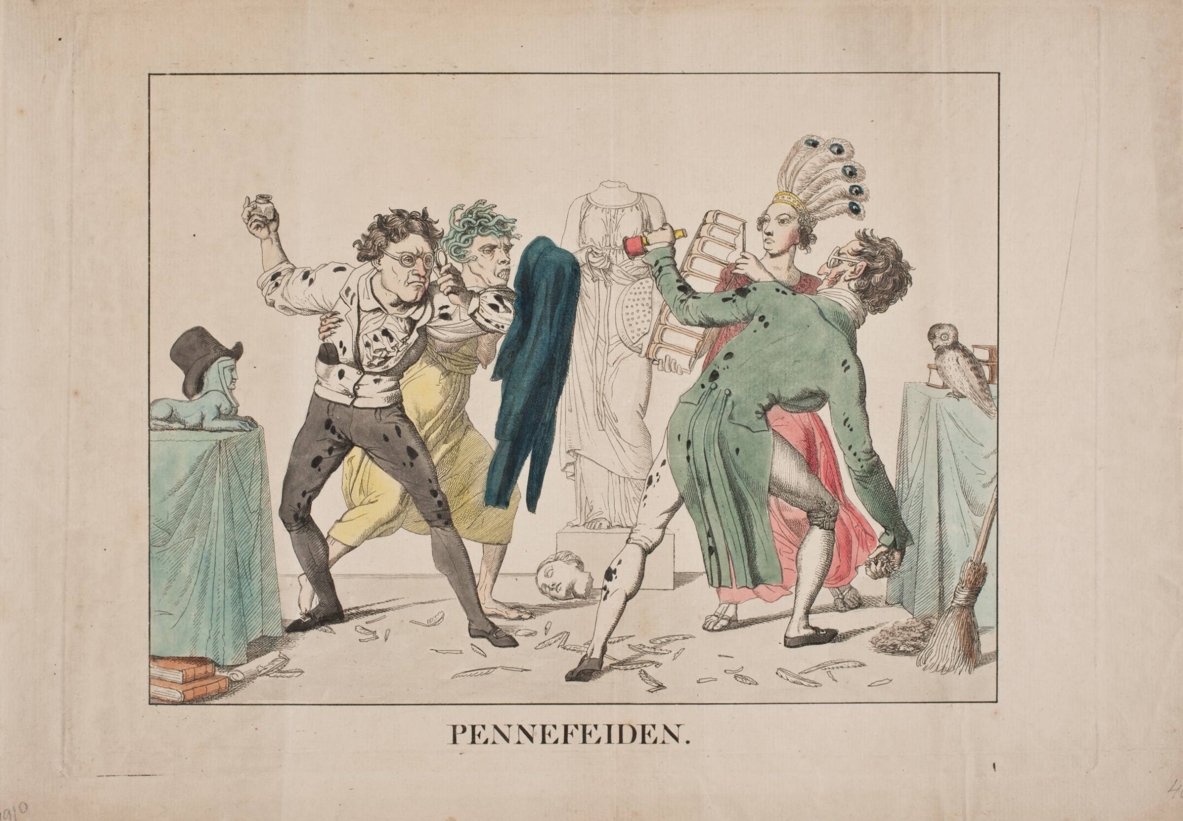 "Pennefejden", Oluf Olufsen Bagge, 1818