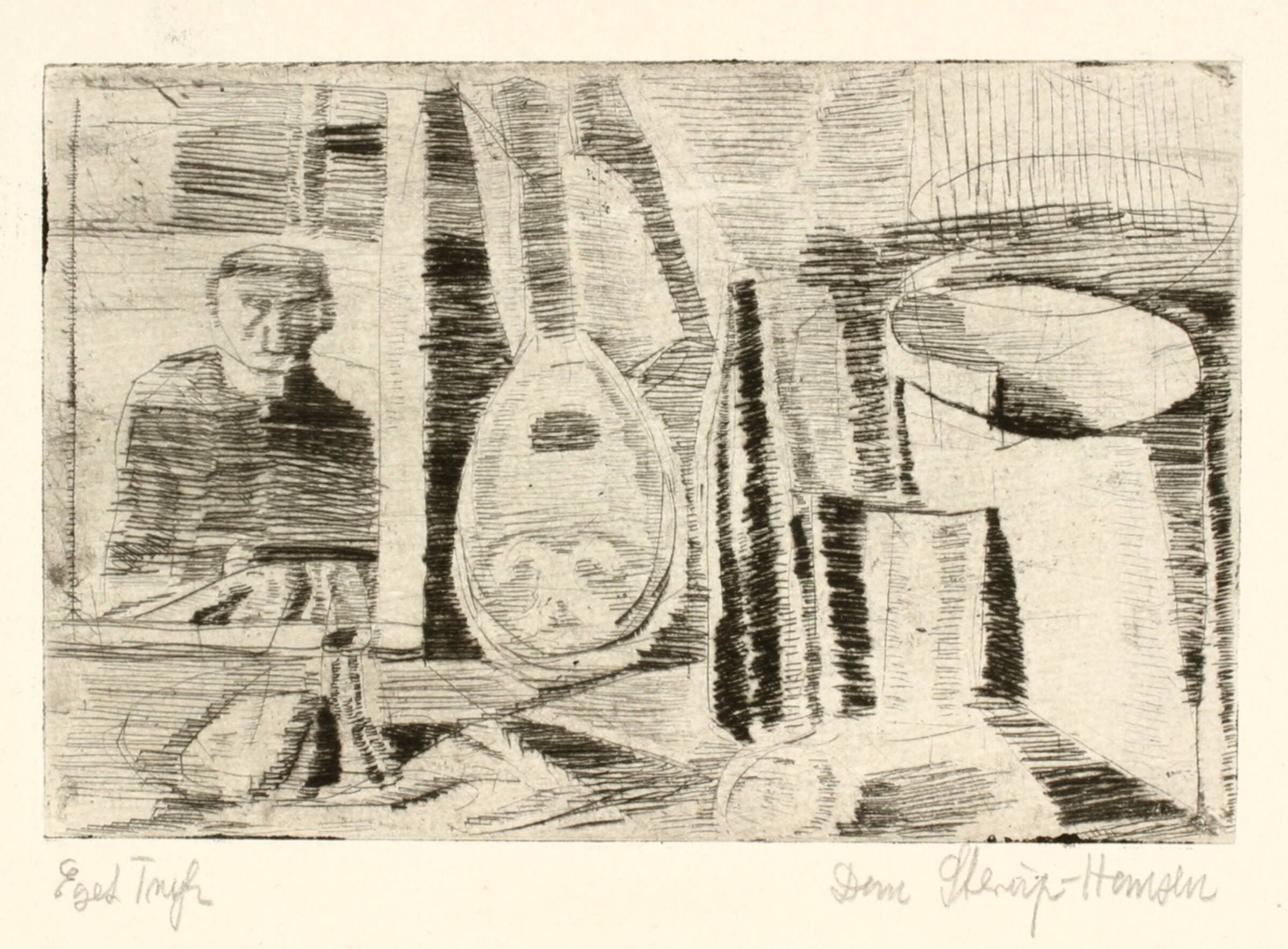 Opstilling med spejl, Dan Sterup-Hansen, 1947
