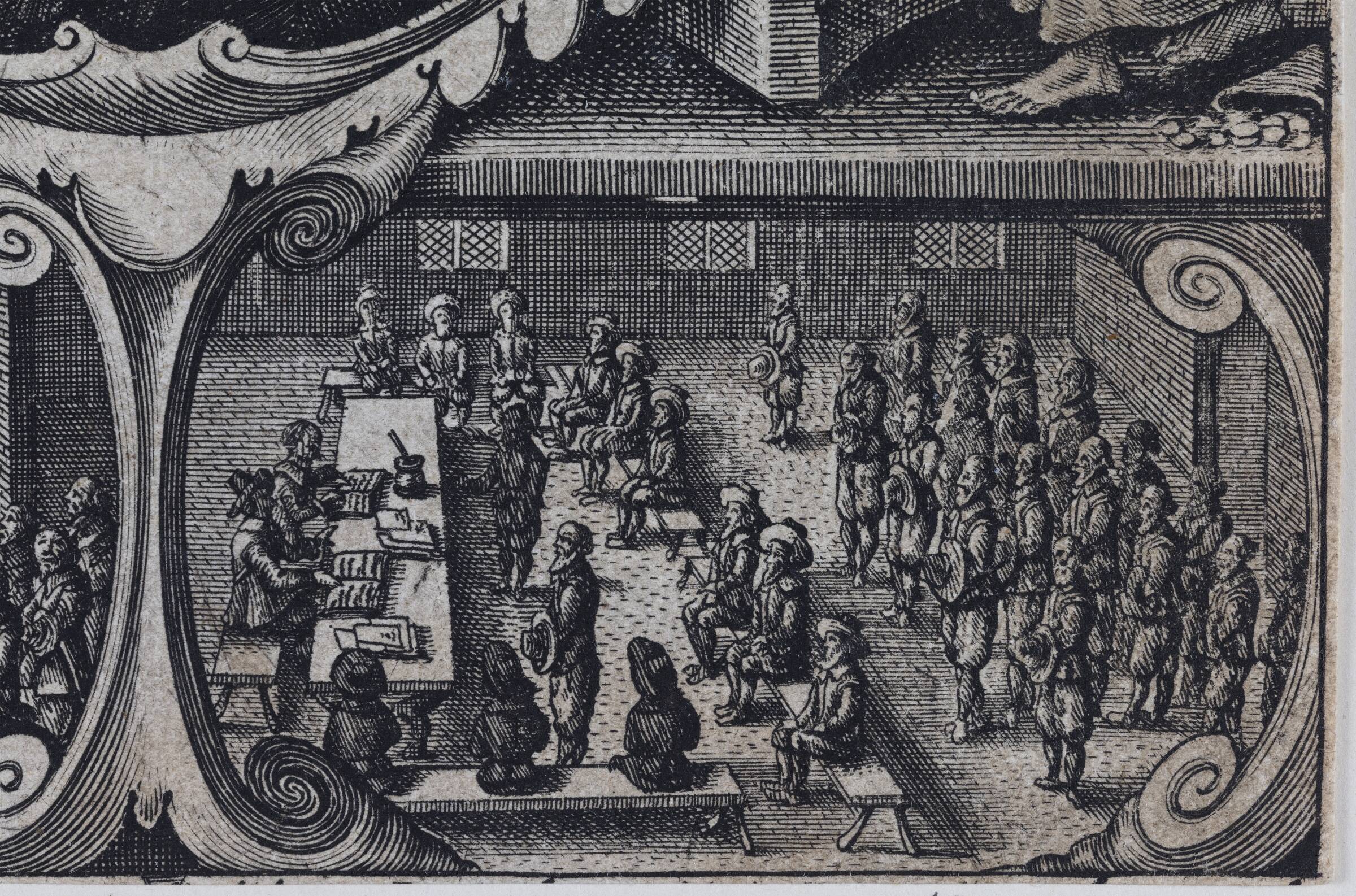 Titelblad med portræt af C.O. Veile til "Glosarium juridicum Danico - Norvegicum", 1652, Hans Andreas Greys, 1650-1651