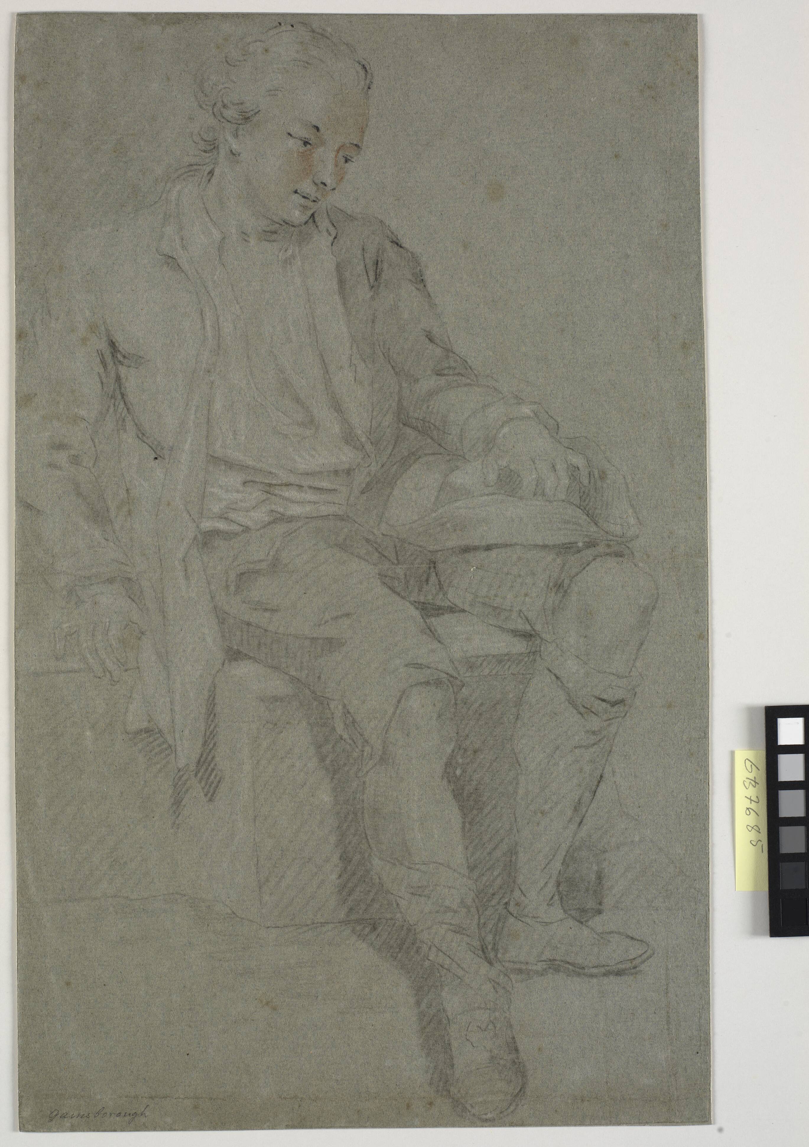 Study of a sitting youth