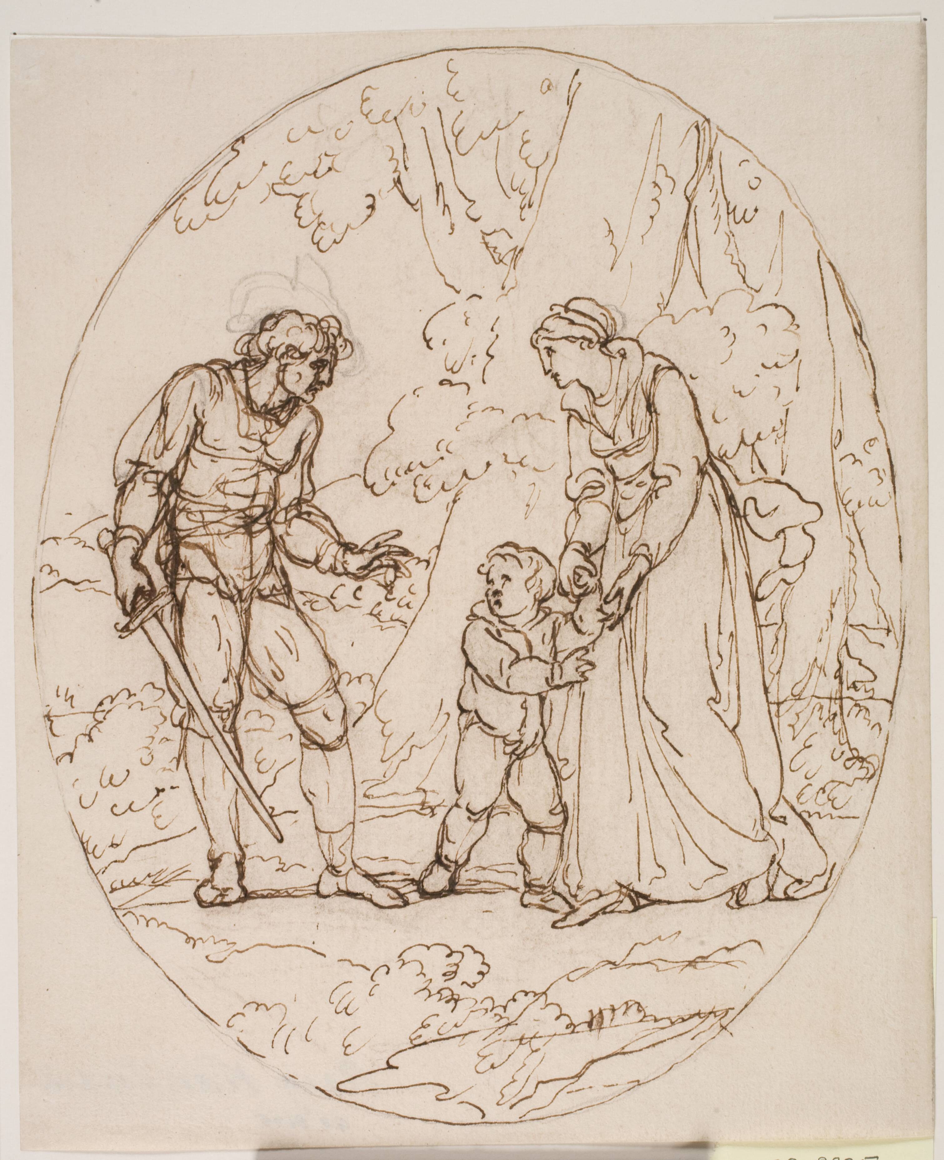 Queen Margaret and the Robber: Margaret of Anjou Queen of England attacked by robbers in a wood and robbed of everything whilst she was fleeing from the kingdom