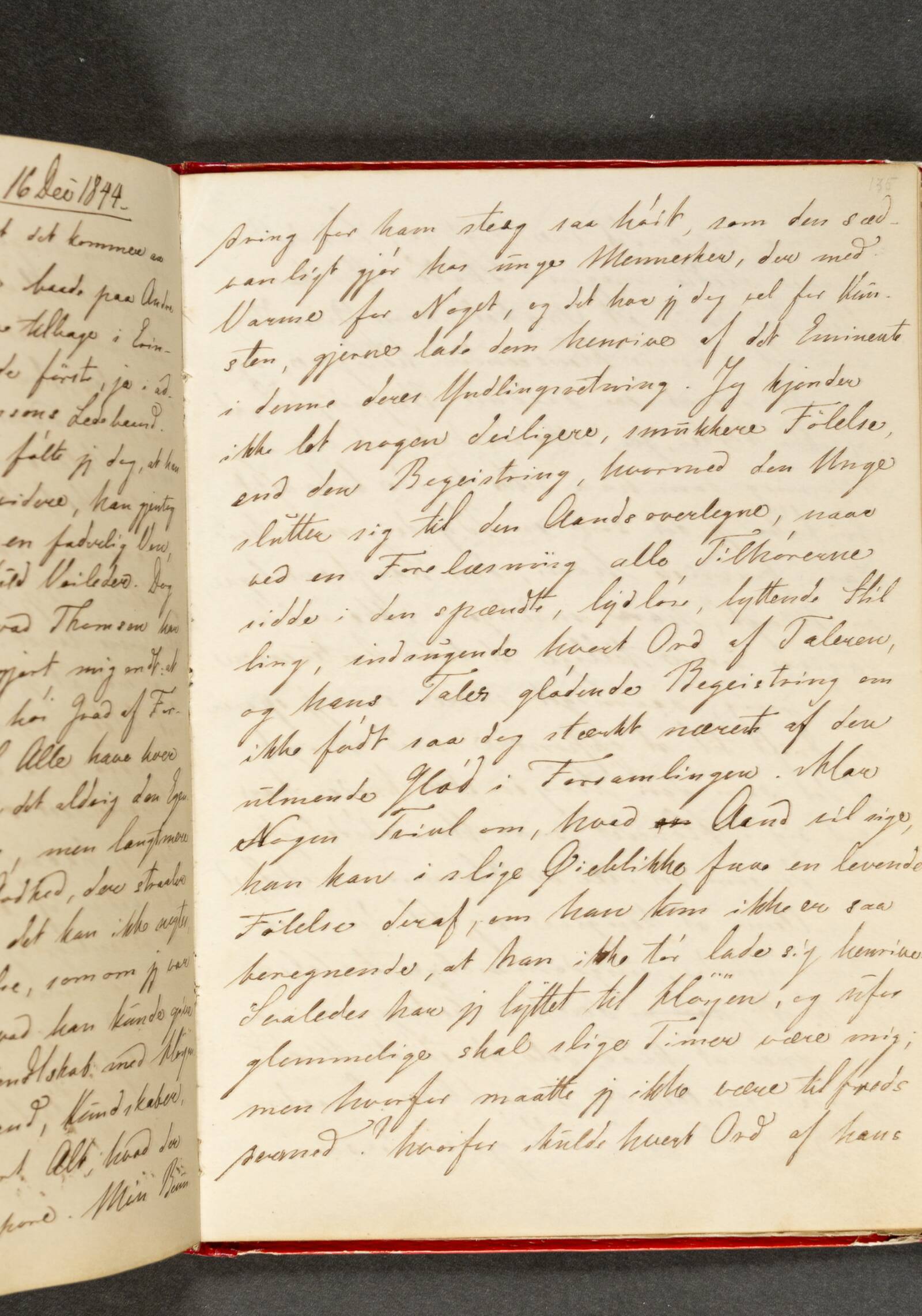 Dagbog. Side 135, Johan Thomas Lundbye, 1844