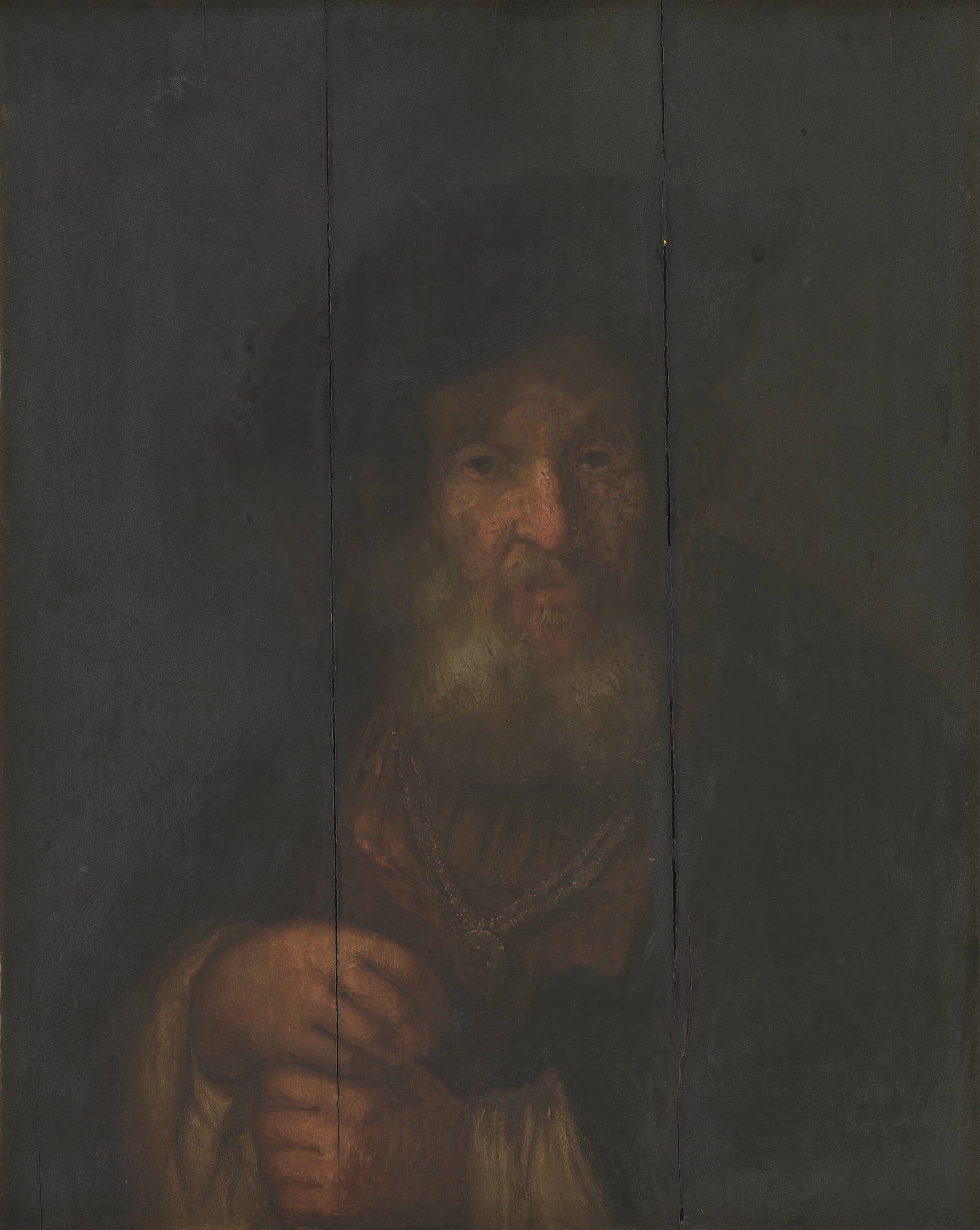 Portræt af en gammel jøde, Rembrandts skole, 1643
