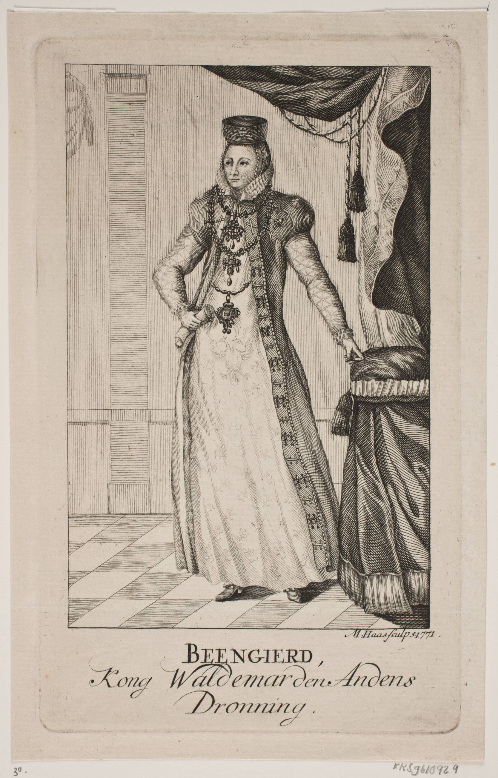 Dronning Bengerd, Meno Haas, 1771
