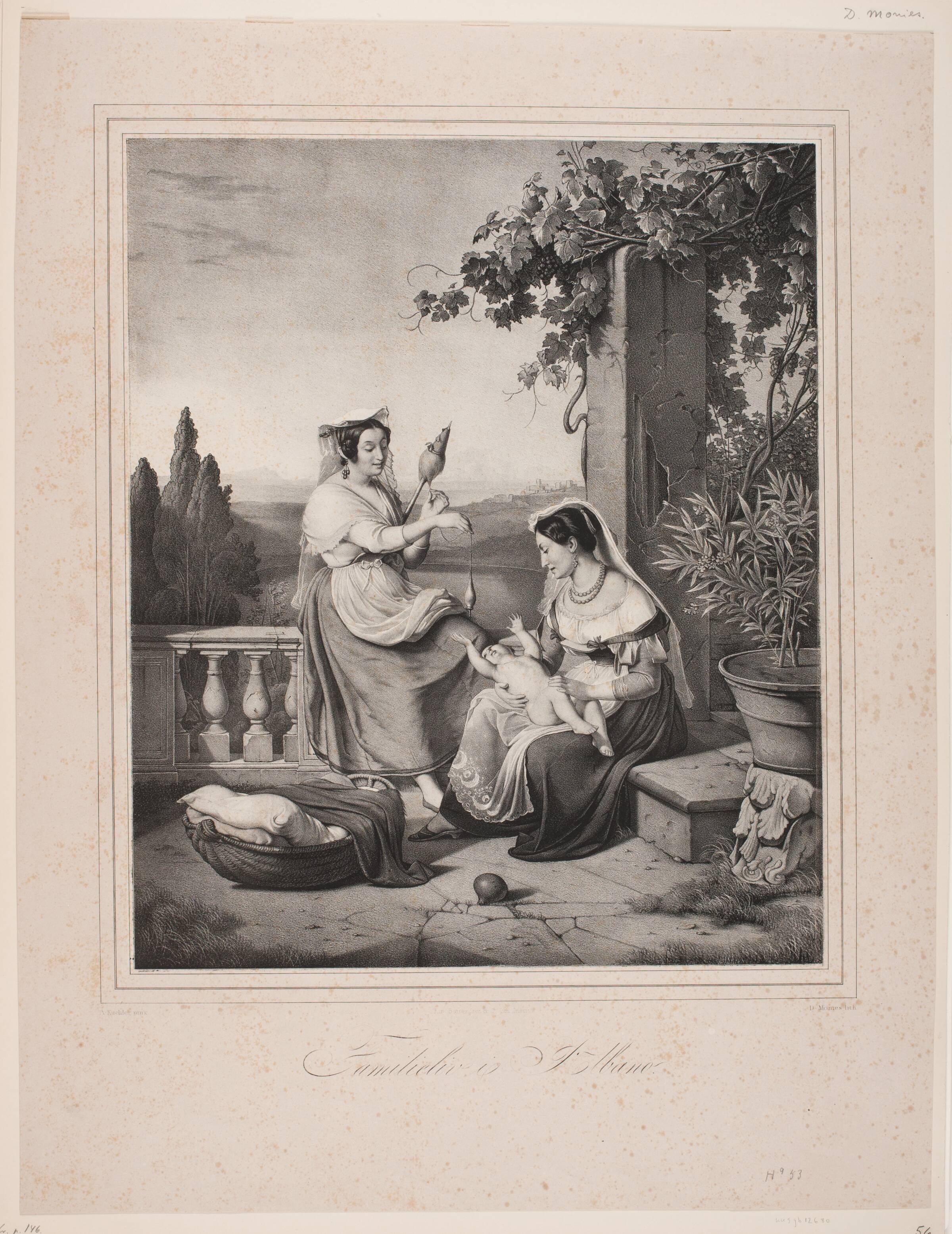 Familieliv i Albano, David Monies, 1839