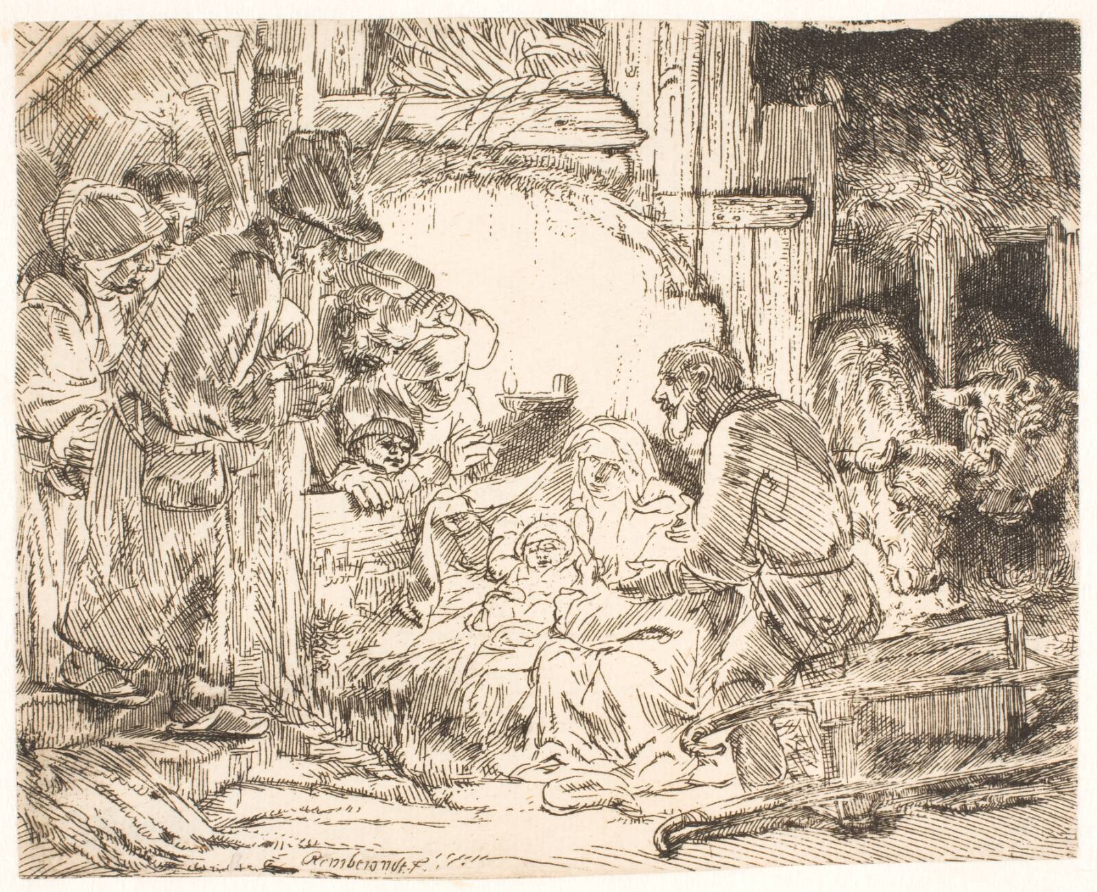 Hyrdernes tilbedelse, Rembrandt van Rijn, 1654