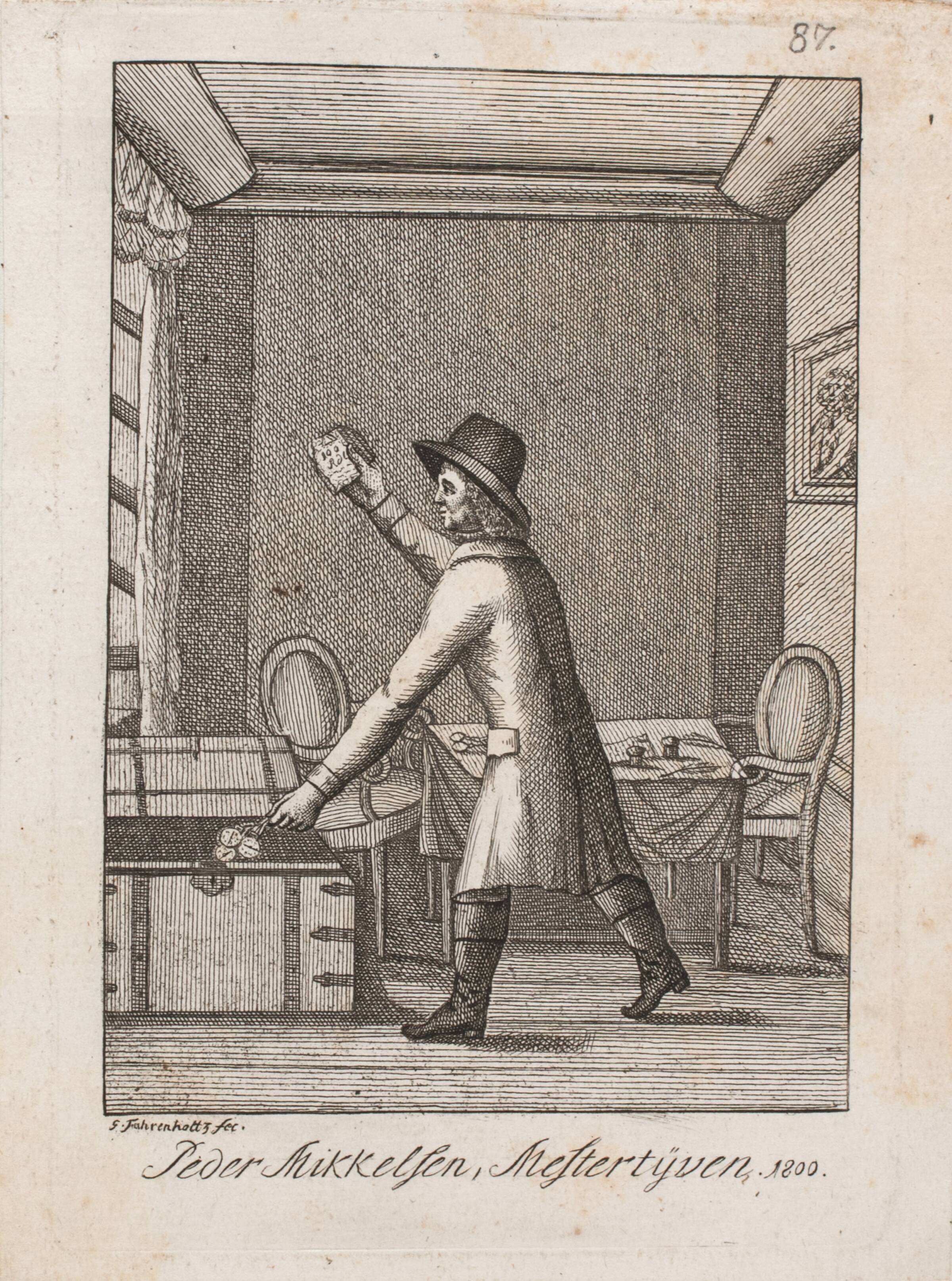 "Peder Mikkelsen, Mestertyven. 1800", Georg Fahrenholtz, 1758-1816